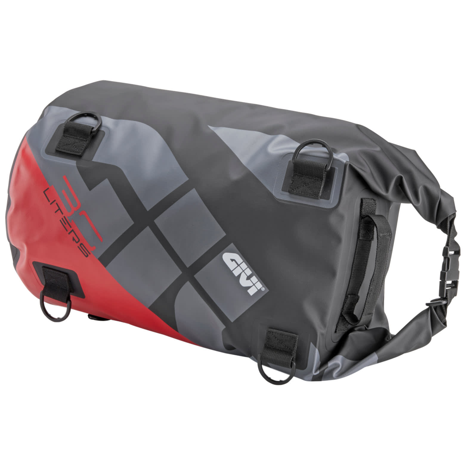 Givi Givi EA114GRB 30L Waterproof Cylinder bag - Grey / Red