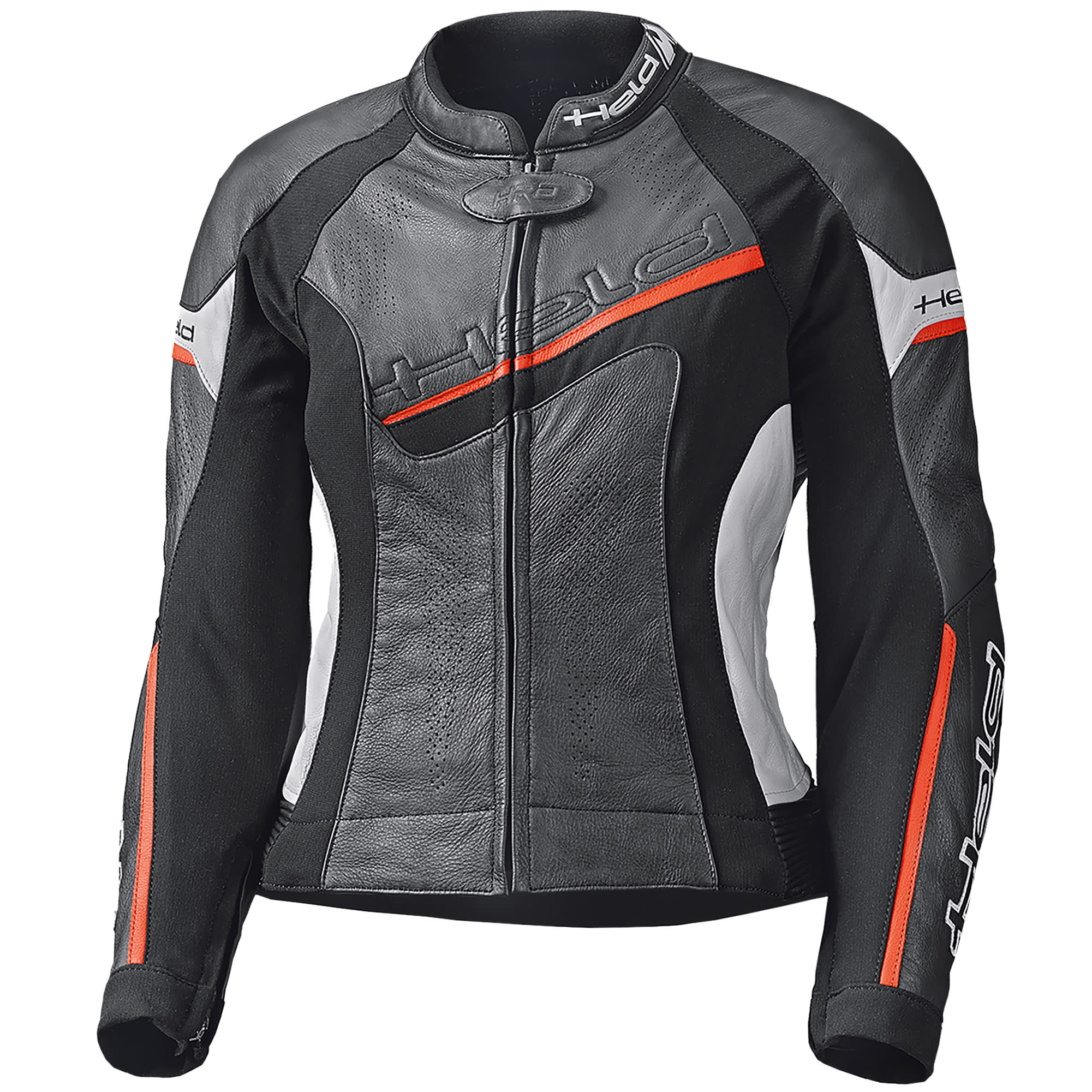 Held Held Ladies Debbie 2 Leather Jacket - Black / White / Red
