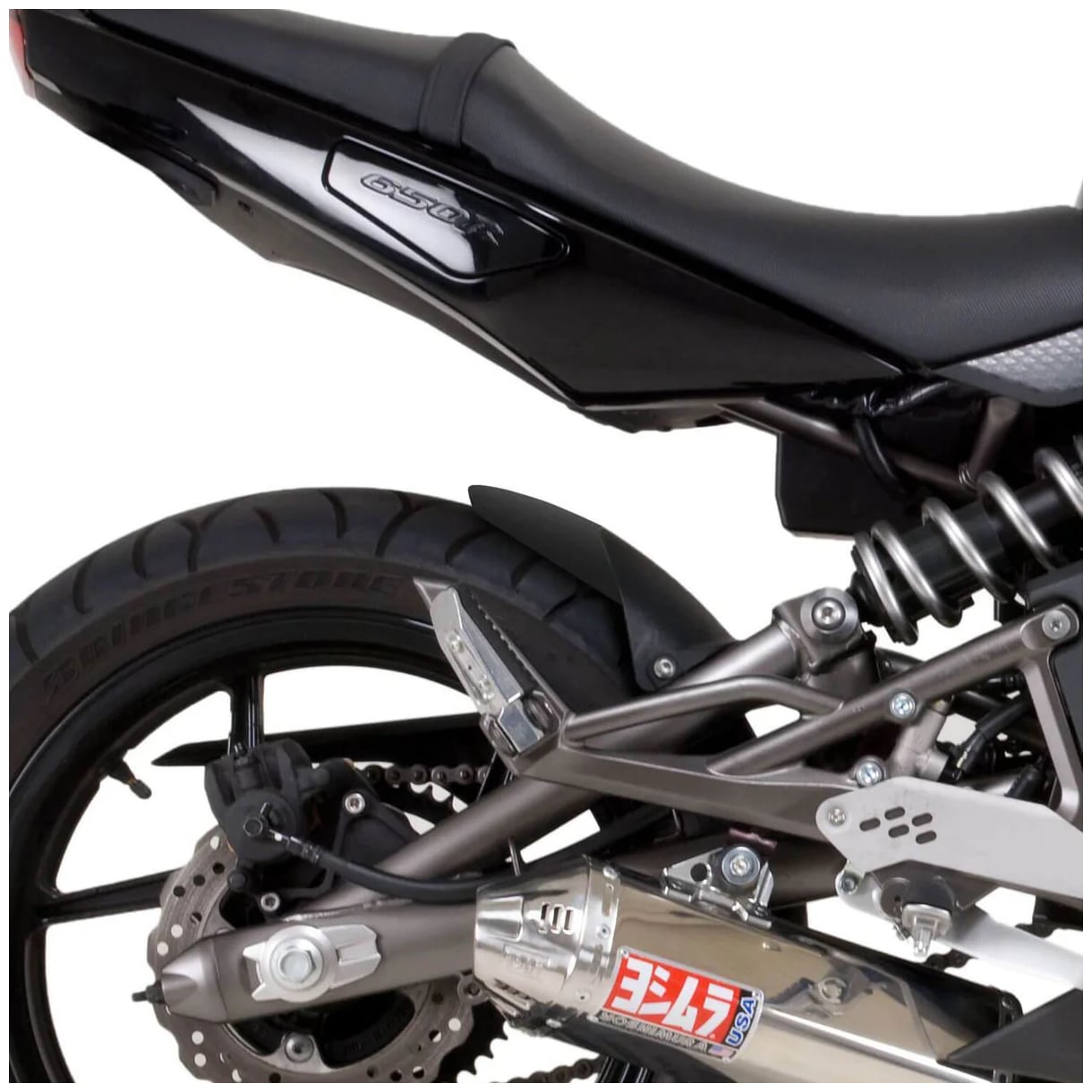 Pyramid Pyramid Hugger Extension Matte Black - Kawasaki ER-6N / F