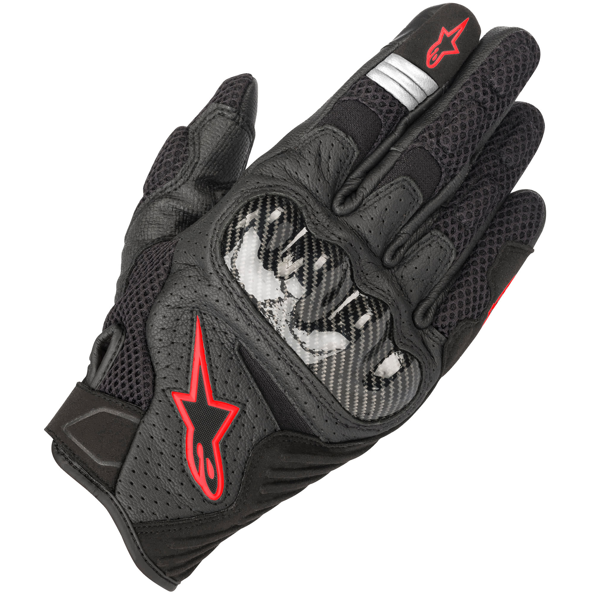 Alpinestars Alpinestars SMX-1 V2 Air Mixed Gloves - Black / Fluo Red