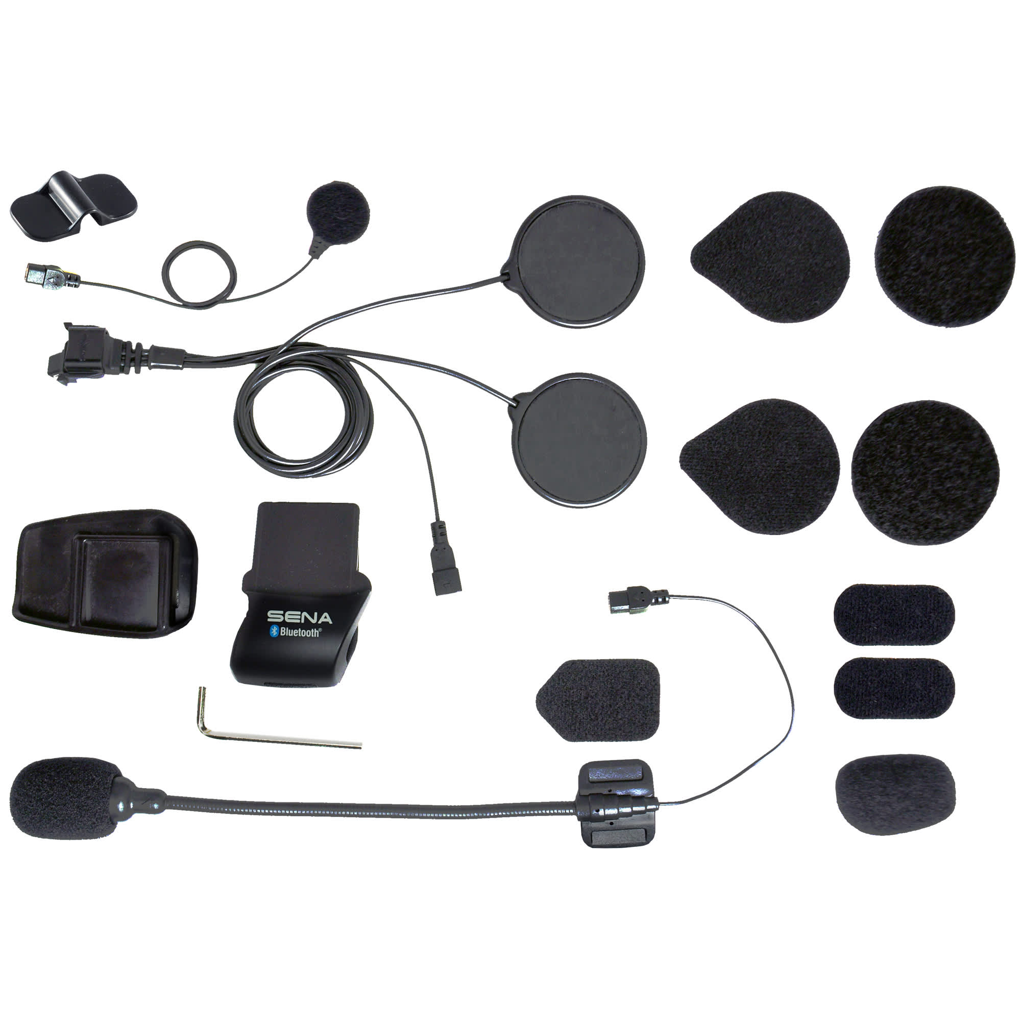 SENA SENA SMH5 Helmet Clamp Full Kit - Boom Mic and Wired Mic