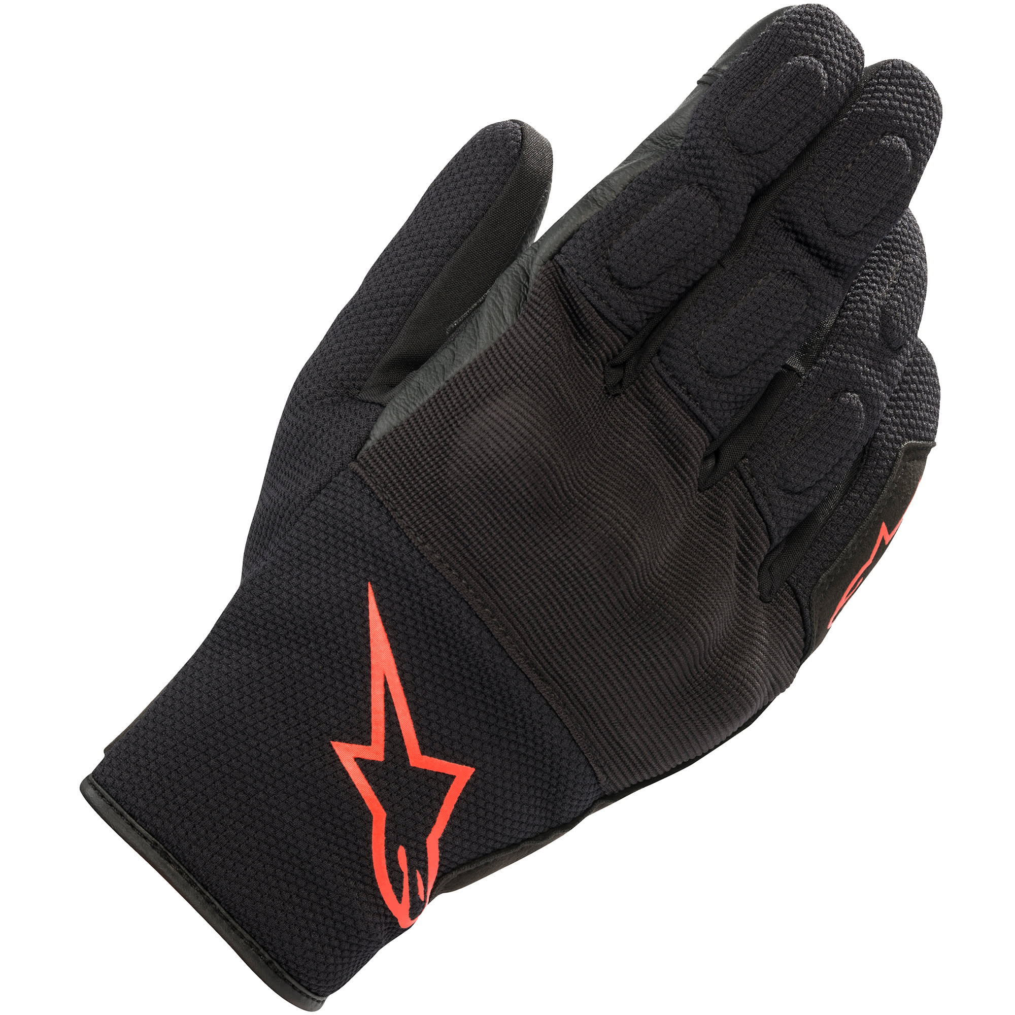 Alpinestars Alpinestars S Max Drystar Mixed Gloves - Black / Red Fluo