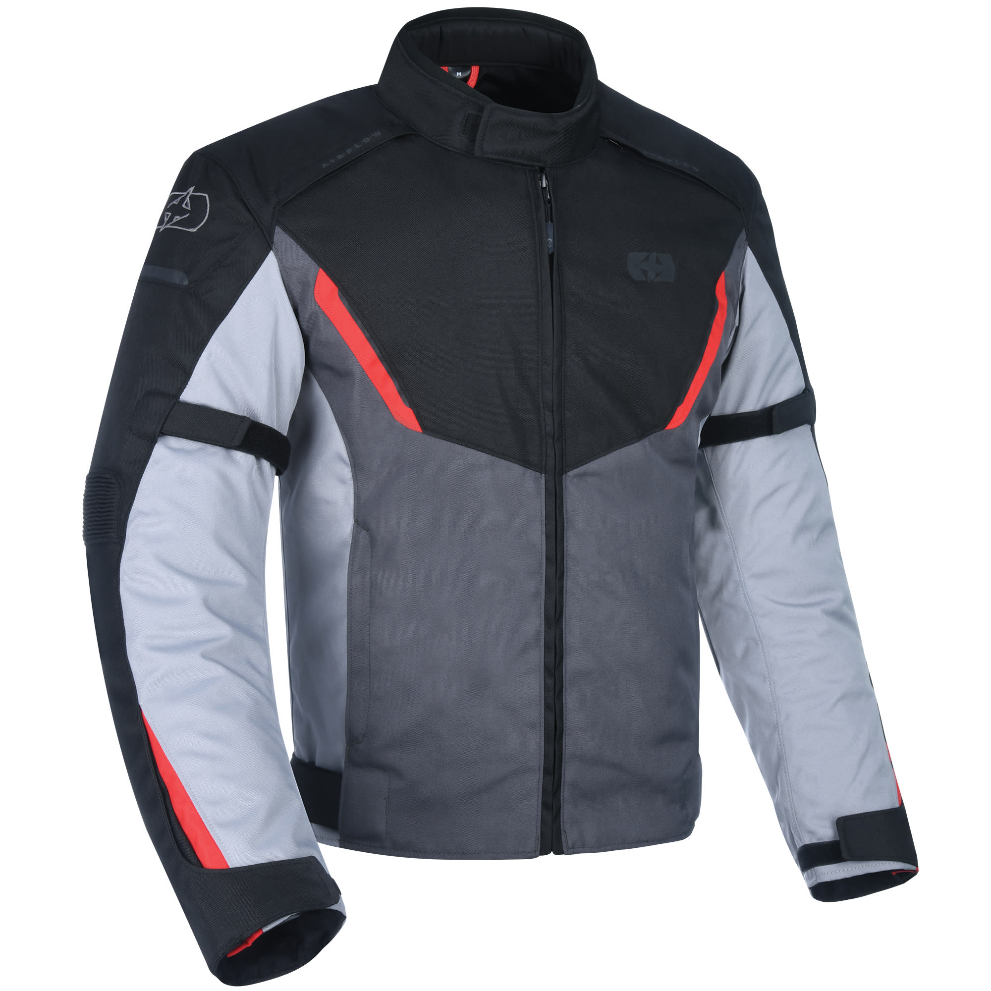 Oxford Clothing Oxford Delta 1.0 Textile Jacket - Black / Grey / Red