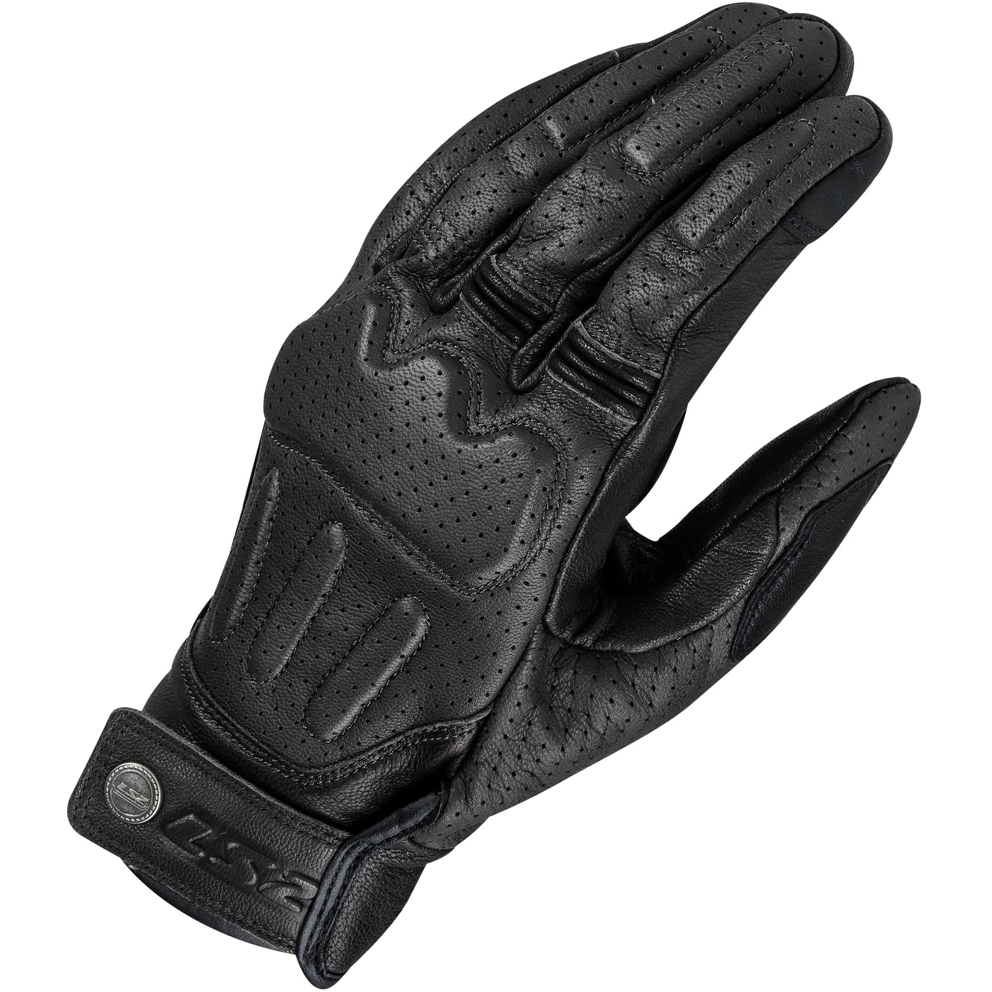 LS2 LS2 Rust Leather Gloves - Black