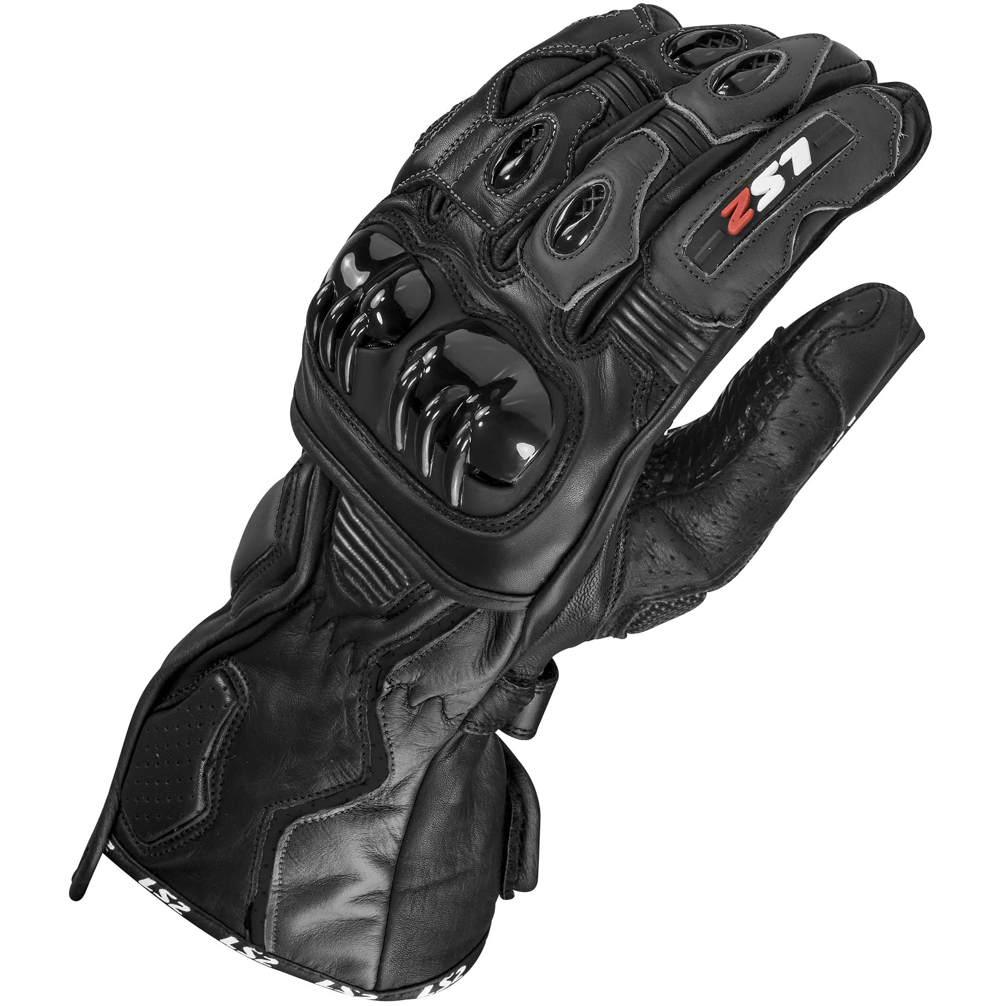 LS2 LS2 Swift Leather Gloves - Black