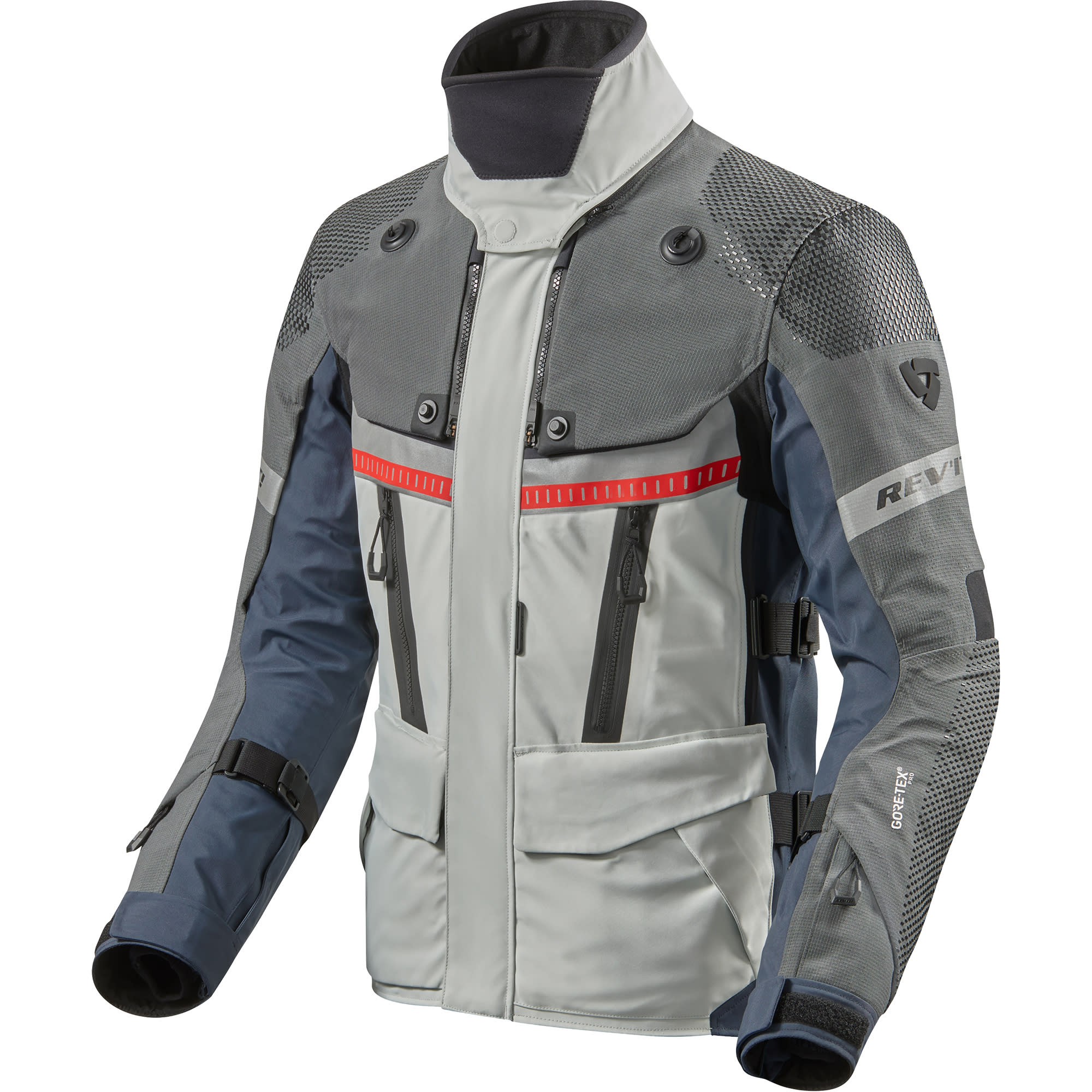 Rev'it Rev'it Dominator 3 Gore-Tex Textile Jacket - Silver / Blue