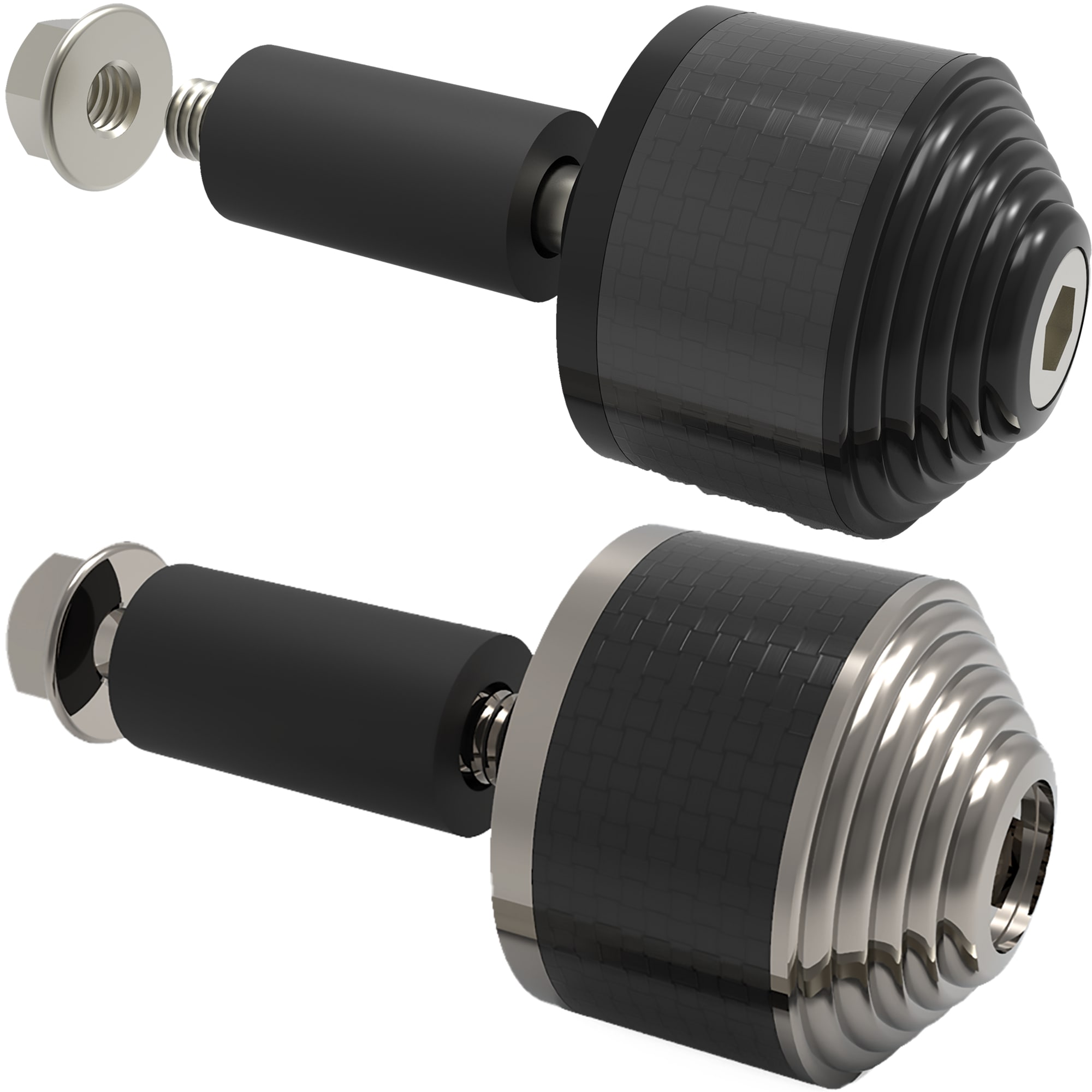 Oxford Oxford Universal Bar Ends - Carbon Fibre Point
