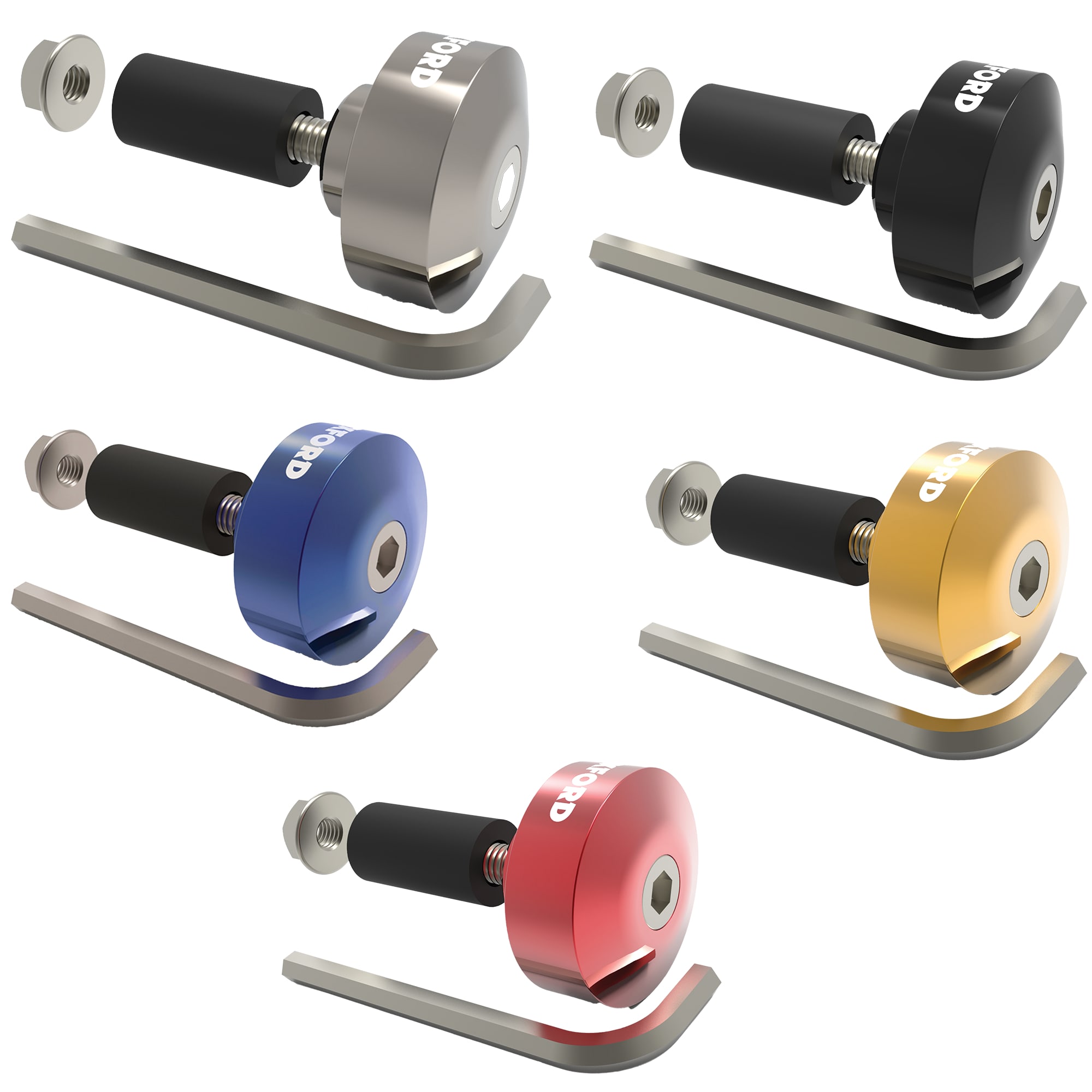 Oxford Oxford Universal Bar Ends - Aluminium