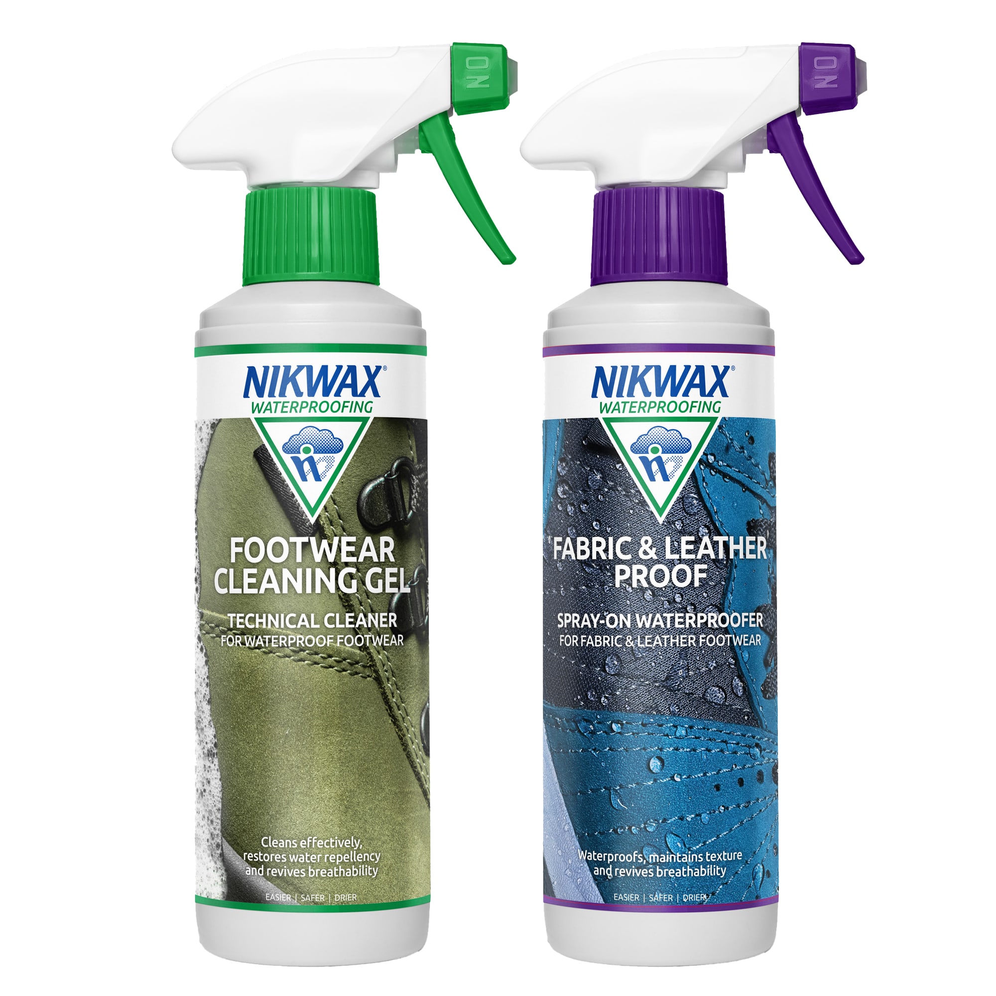 Nikwax Nikwax Footwear Cleaning Gel / Fabric & Leather Proof Spray Pack - 300ml