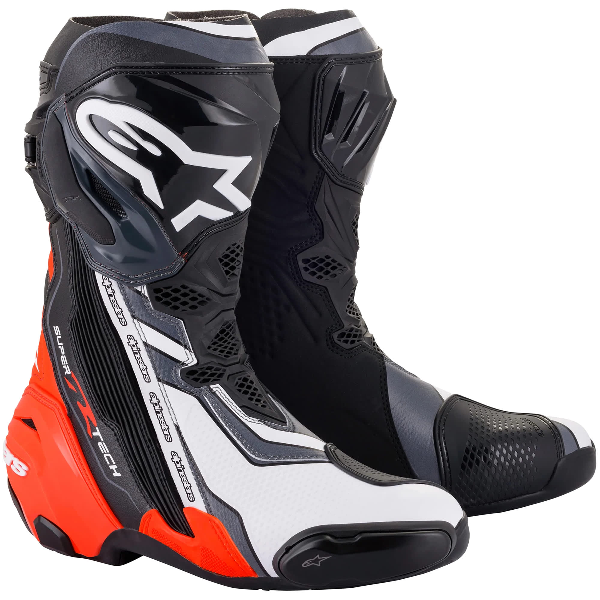 Alpinestars Alpinestars Supertech R Boots - Black / Red Fluo / White / Grey