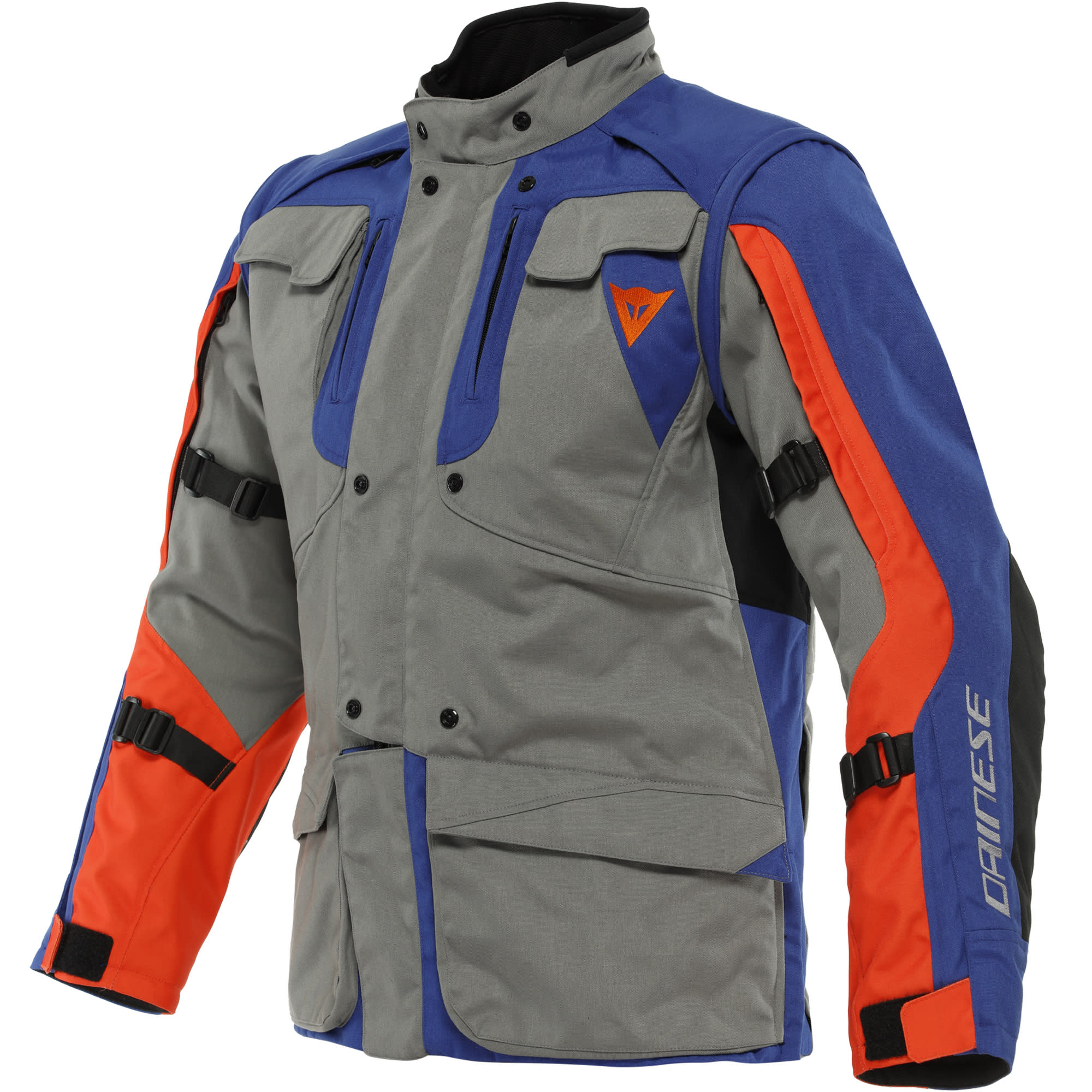 Dainese Alligator Textile Jacket - Charcoal Grey / Soda Light Blue