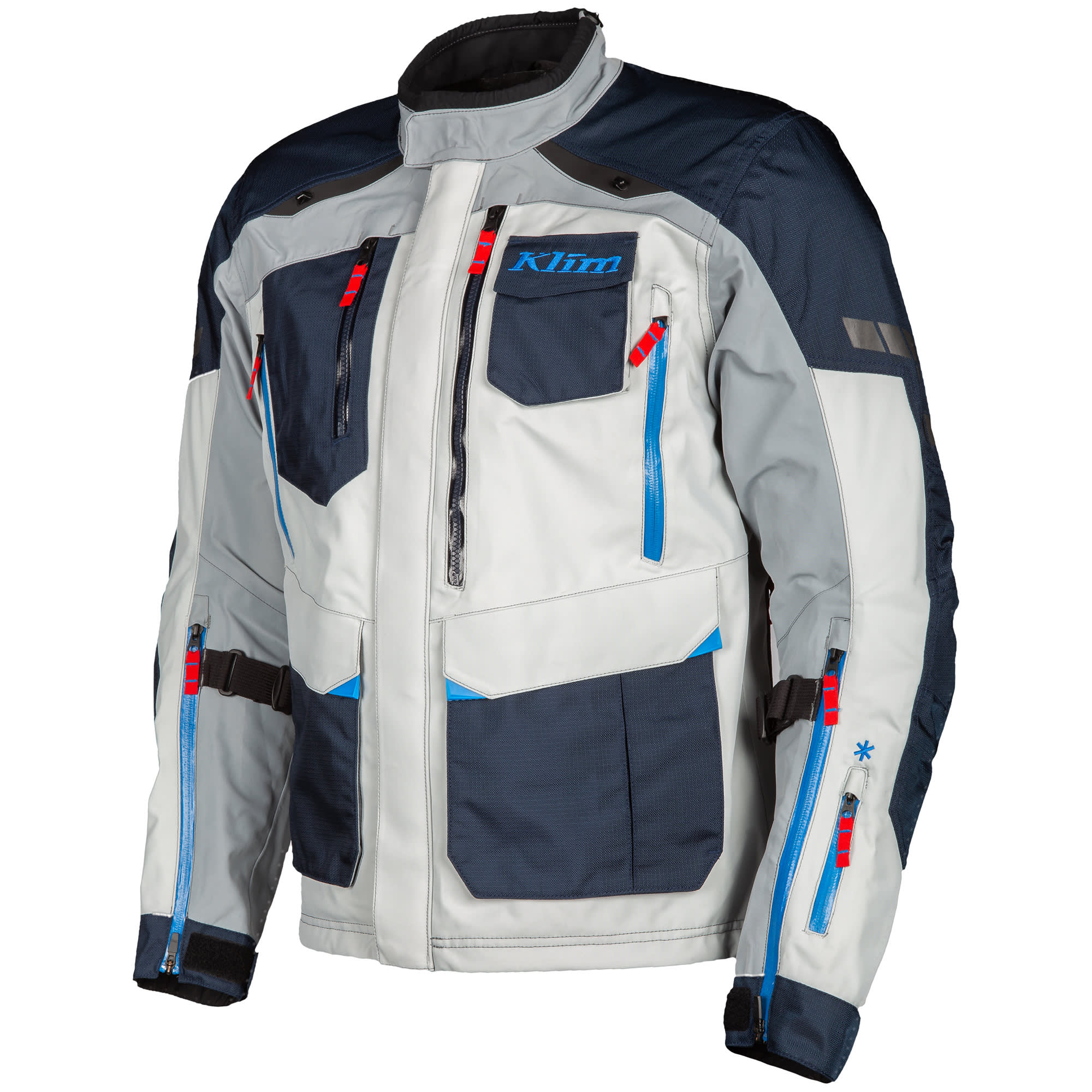 Klim Carlsbad V3 Gore-Tex CE Jacket - Navy Blue / Cool Grey - FREE