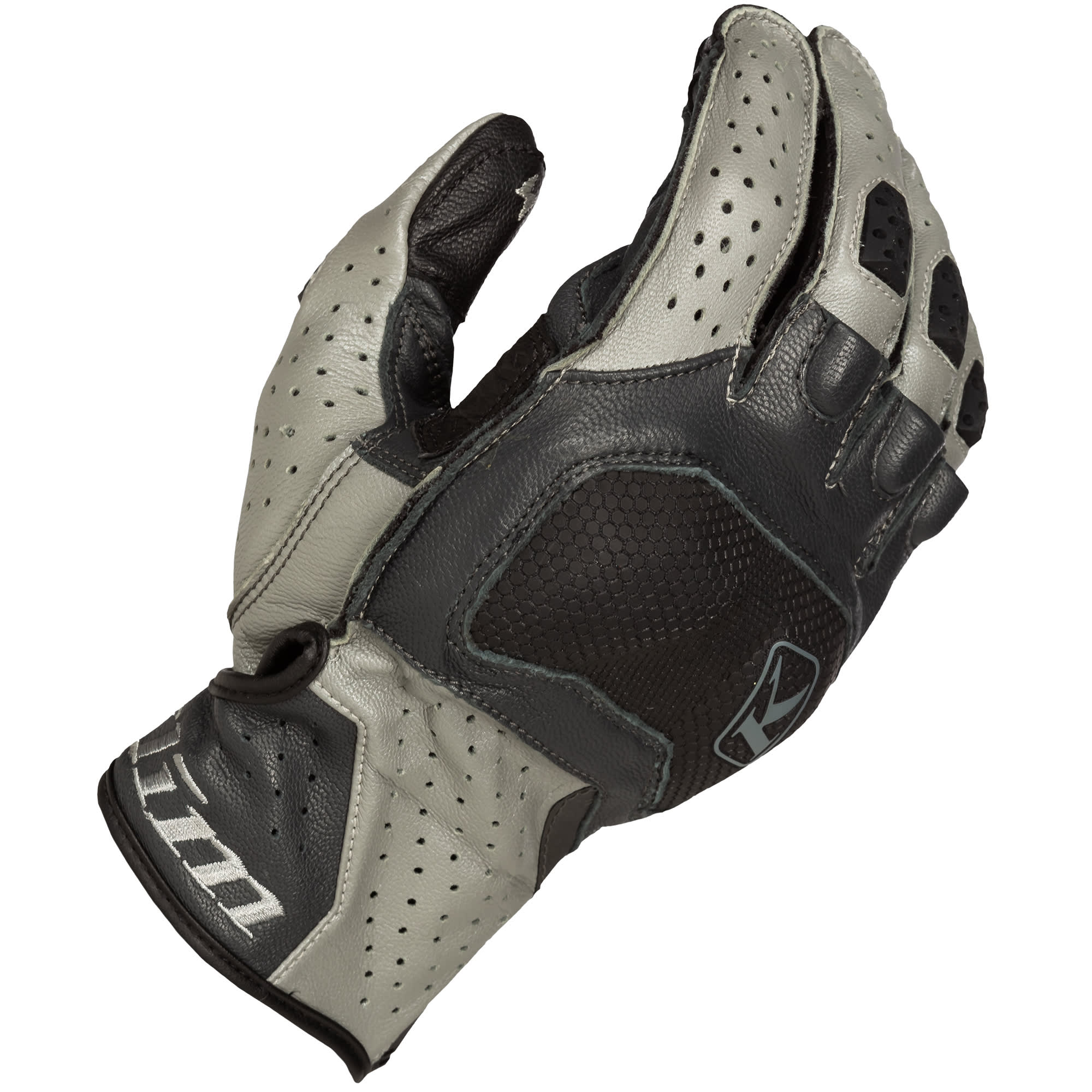 Klim Klim Badlands Aero Pro V2 Short Leather Gloves - Monument Grey