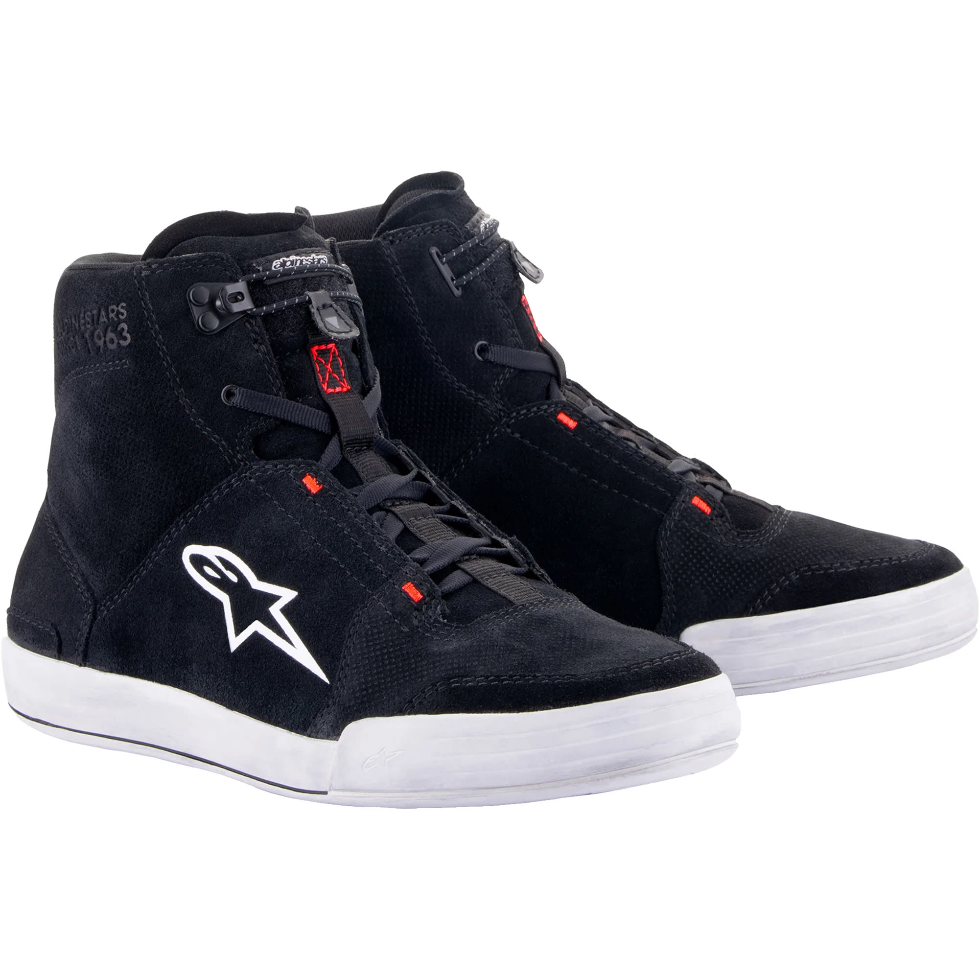 Alpinestars Alpinestars Chrome Riding Shoes - Black / Cool Grey / Red Fluo