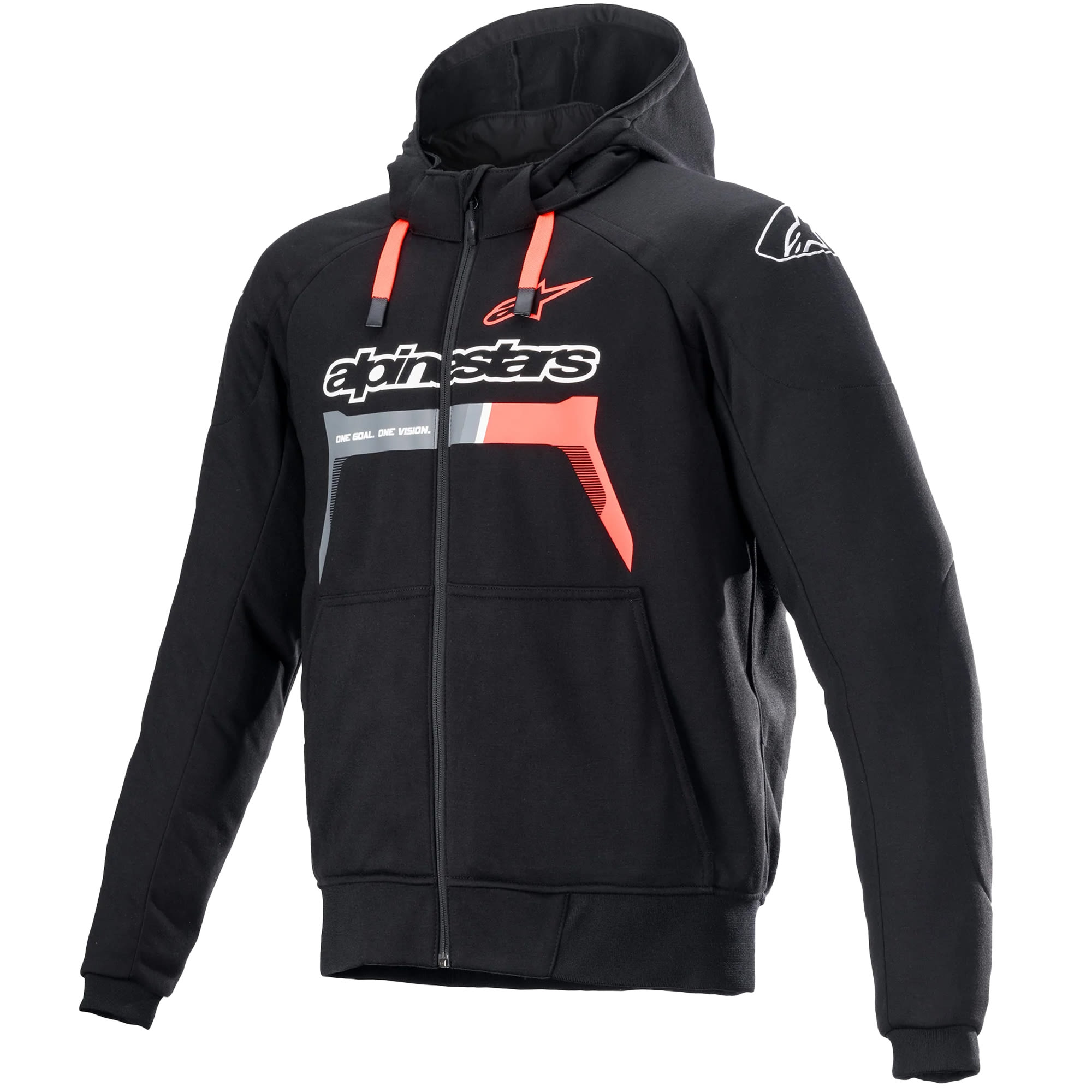 Alpinestars Alpinestars Chrome Ignition Hoodie - Black / Red Fluo