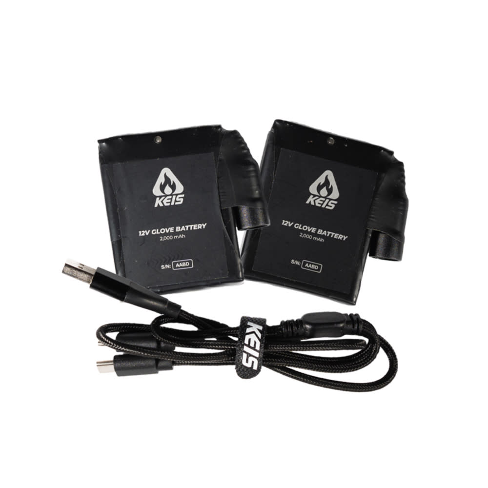 Keis Keis Glove Battery 4000mAh Pair with USB-C Charging Cable