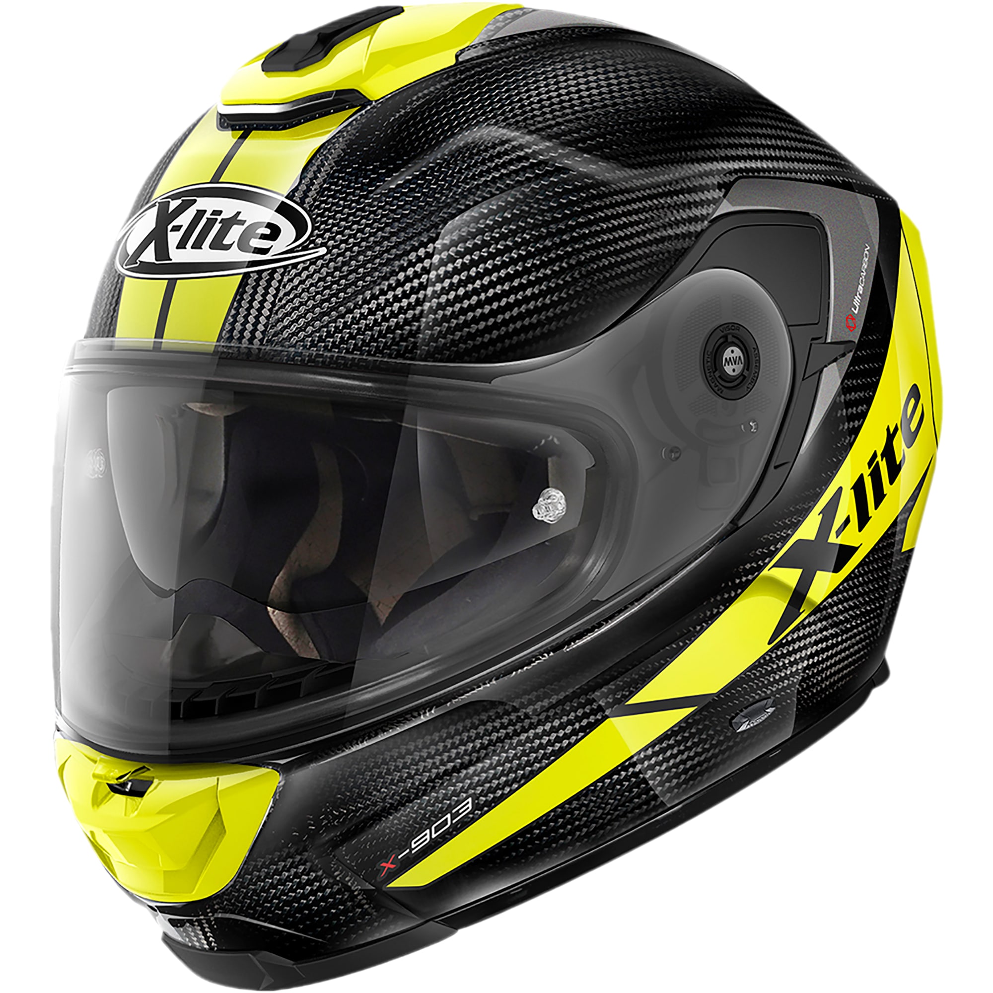 X-Lite X-903 N-Com Ultra Carbon - Grand Tour Carbon Yellow - FREE