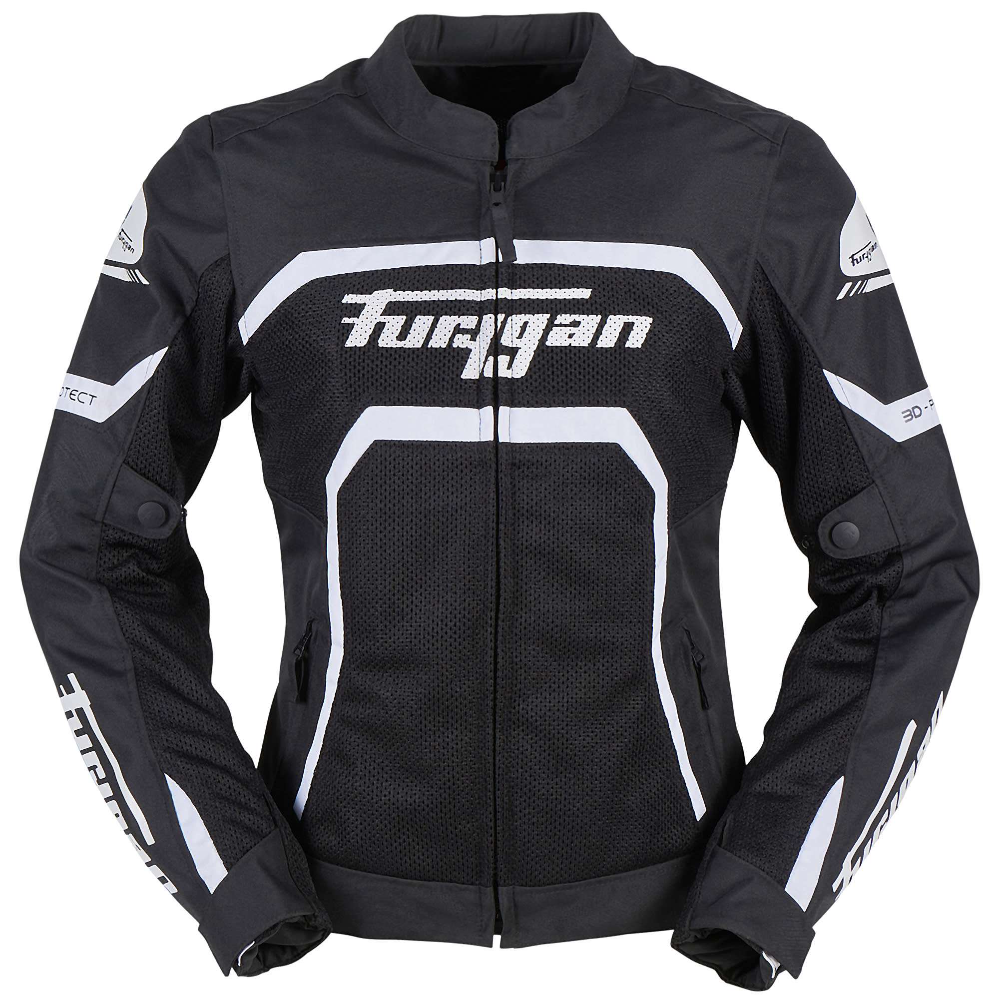 Furygan Furygan Ladies Mystic Evo Vented Textile Jacket - Black / White