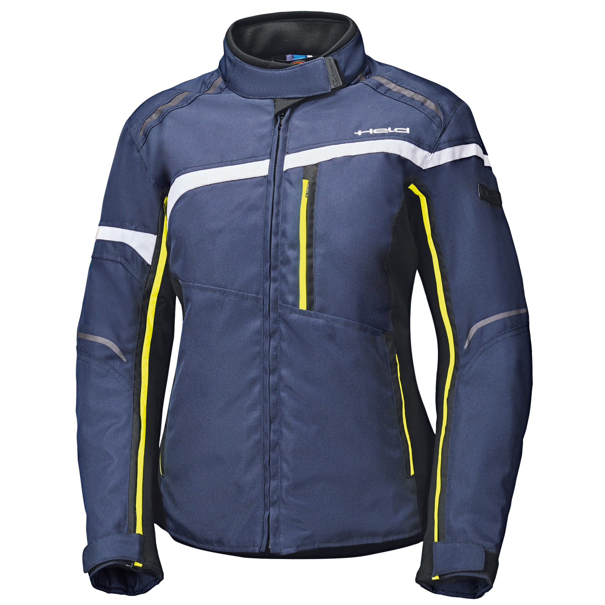 Held Held Ladies Silara Textile Jacket - Blue / Fluo Yellow