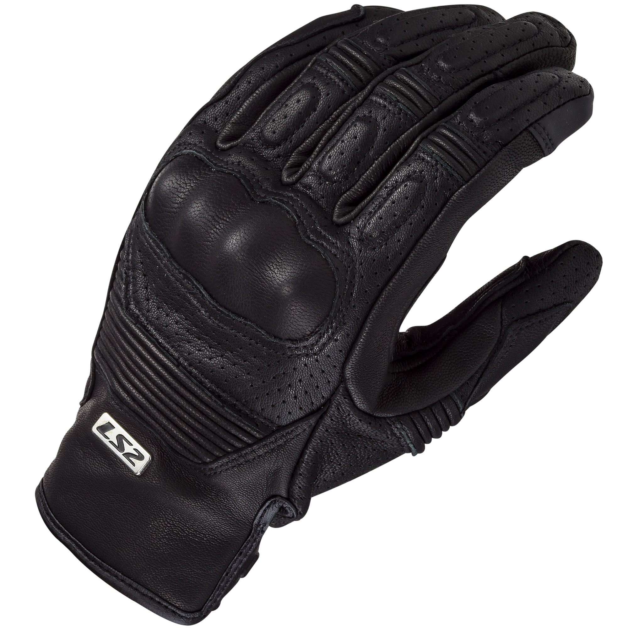 LS2 Duster Leather Gloves - Black - FREE UK DELIVERY