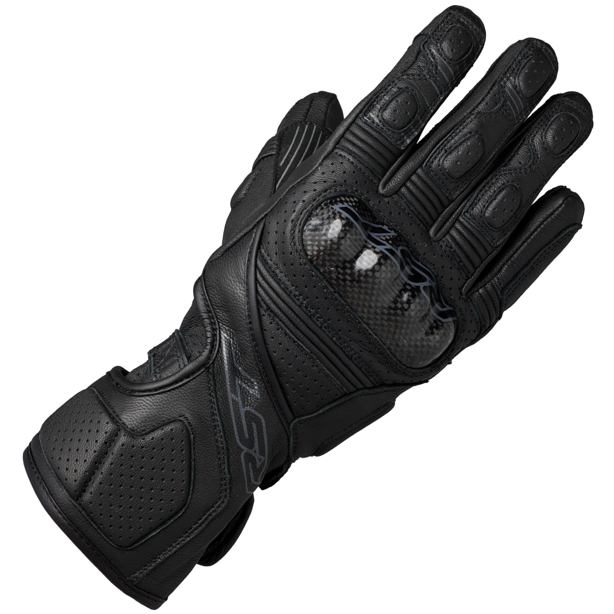 RST RST Fulcrum CE Perforated Leather Gloves - Black / Black / Black