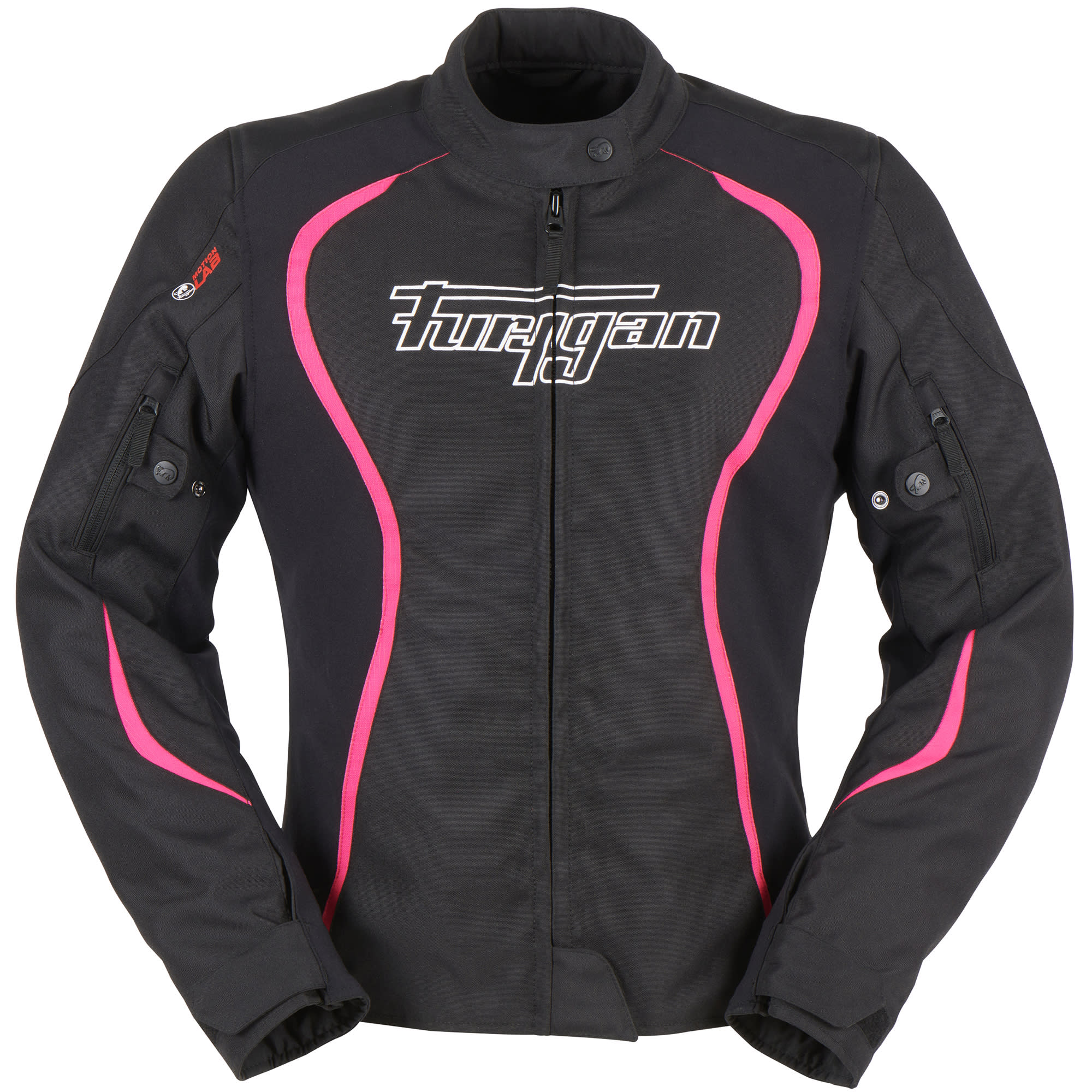 Furygan Furygan Ladies Odessa Textile Jacket - Black / White / Pink