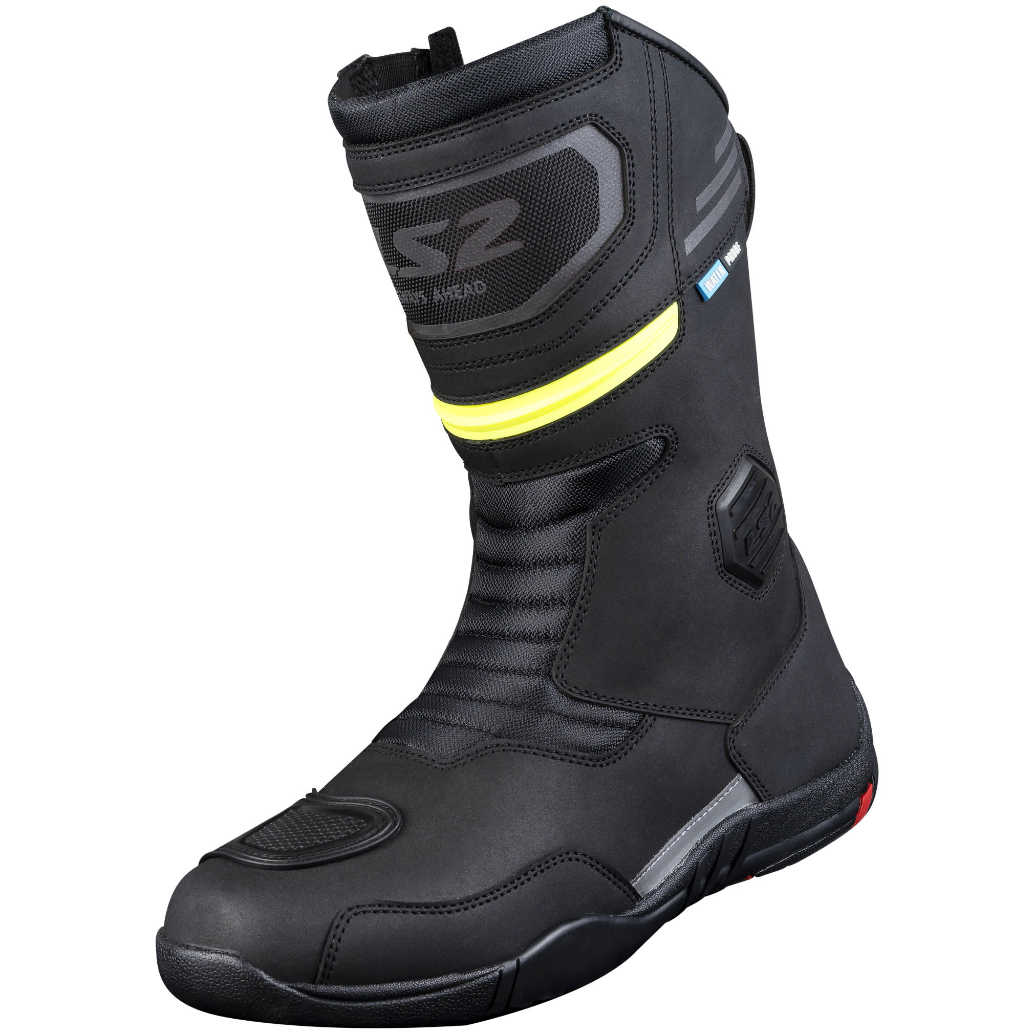 LS2 LS2 Ladies Goby Waterproof Boots - Black / Hi Viz Yellow