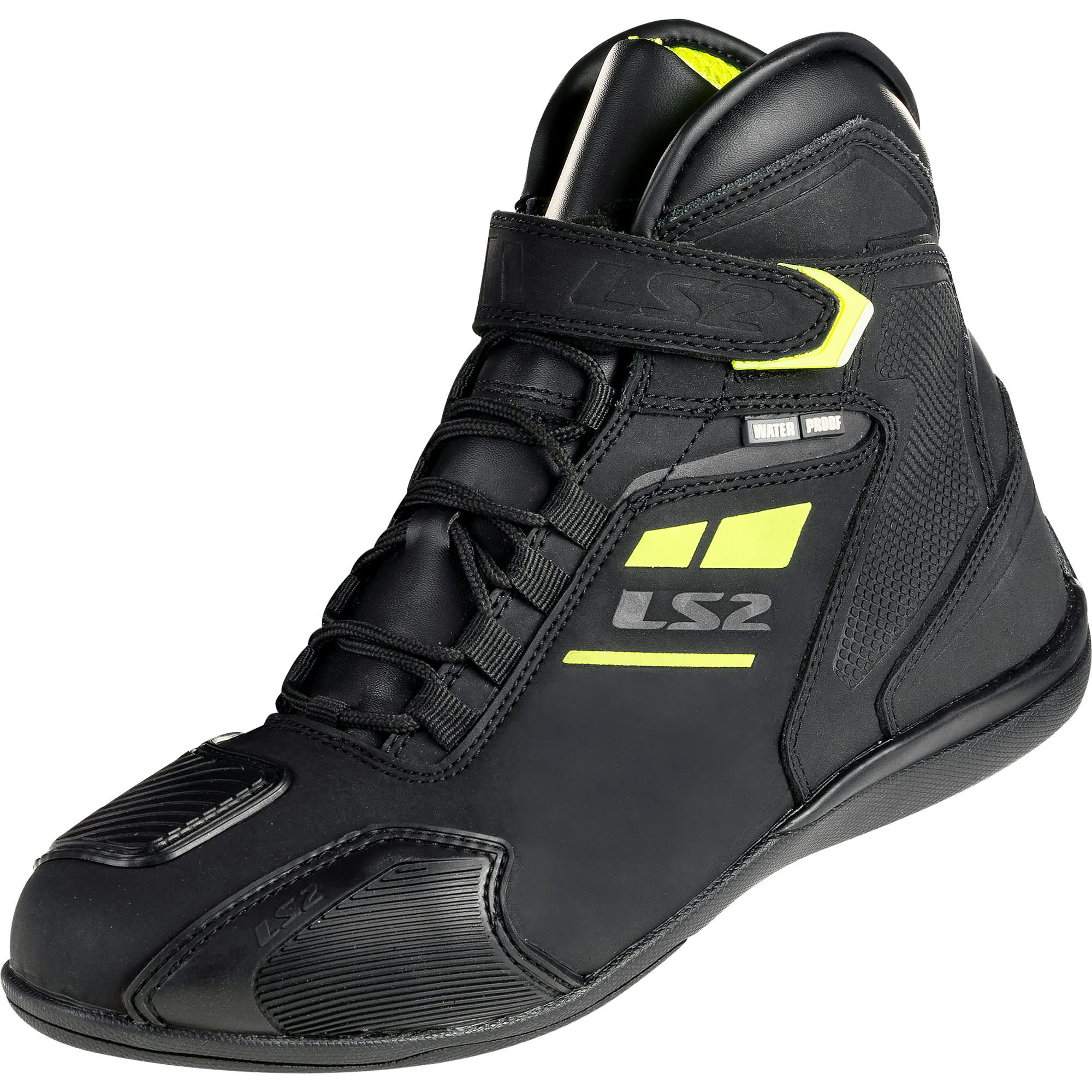 LS2 LS2 Garra Waterproof Boots - Black / Hi Viz Yellow