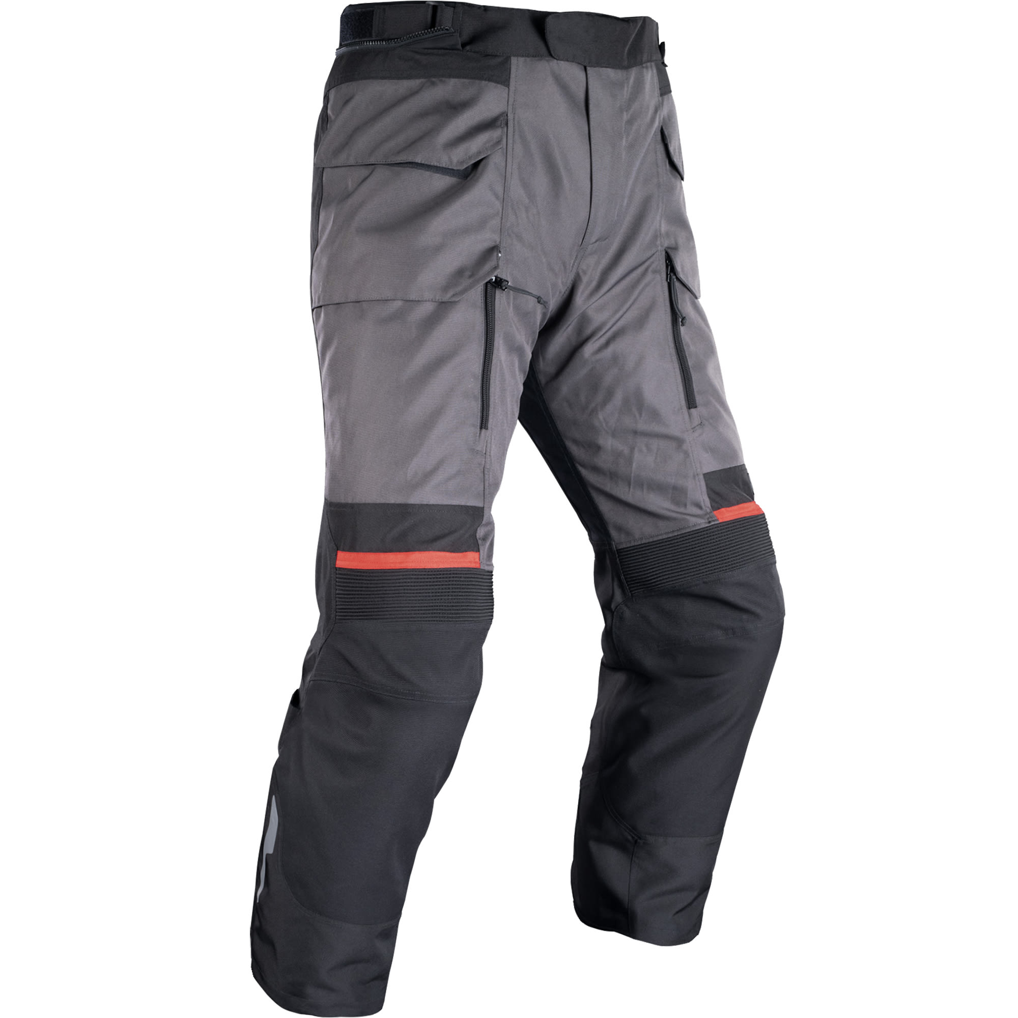 Oxford Clothing Oxford Rockland Textile Trousers - Charcoal / Black / Red