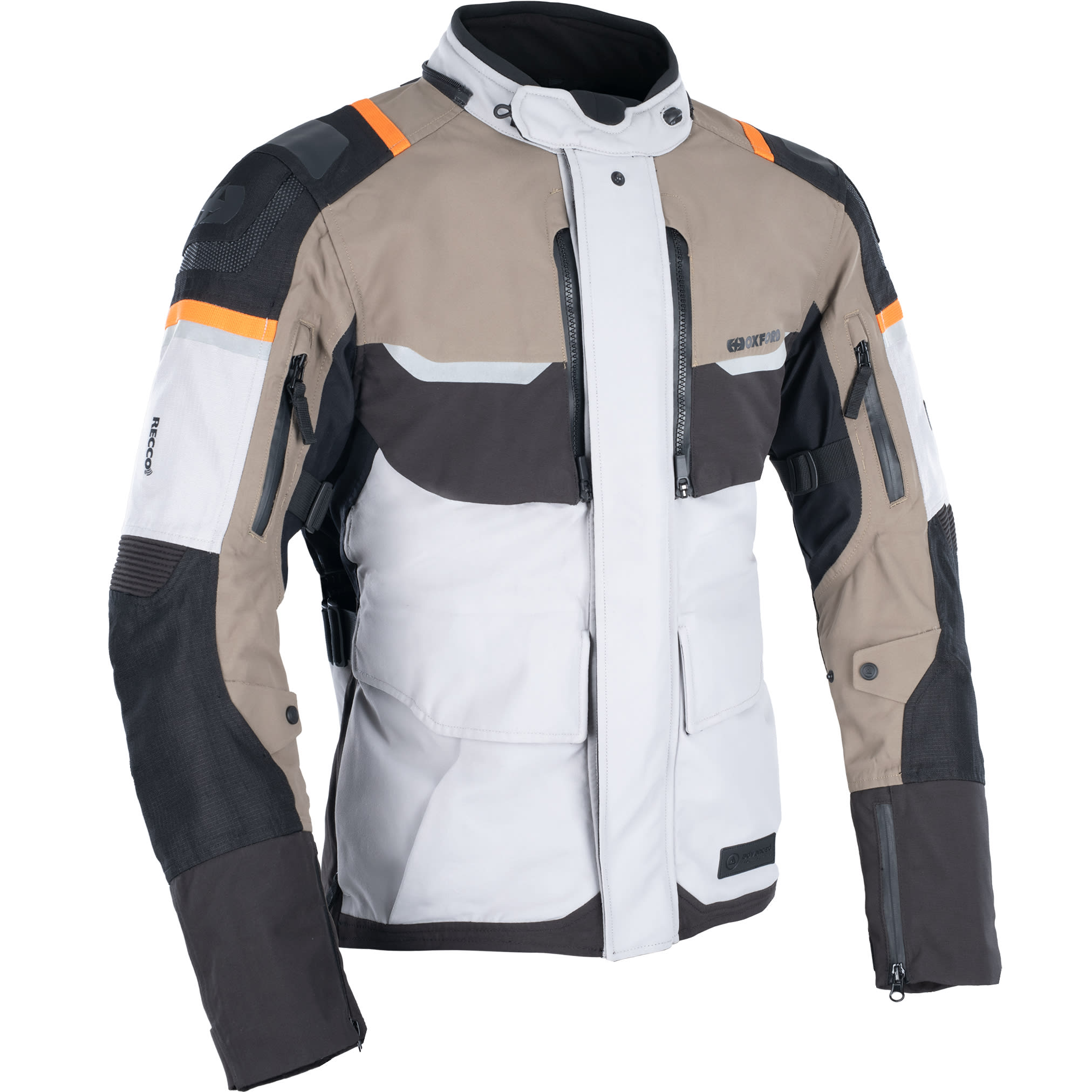 Oxford Clothing Oxford Stormland D2D Waterproof Textile Jacket - Desert / Black / Orange