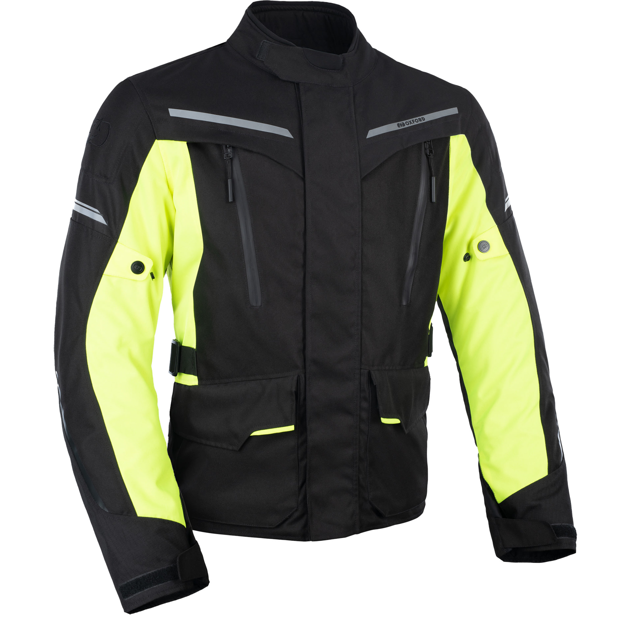 Oxford Clothing Oxford Metro 2.0 Textile Jacket - Black / Fluo