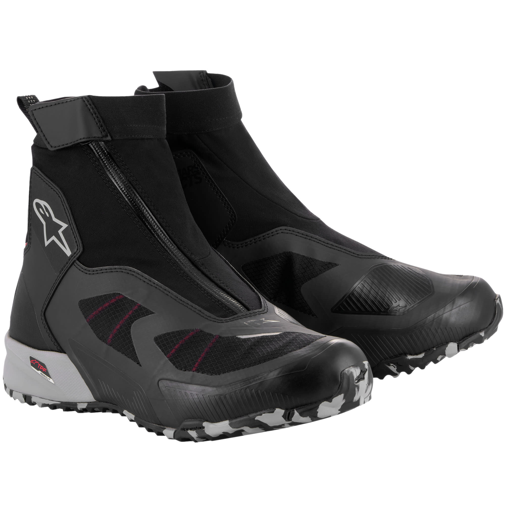 Alpinestars Alpinestars CR-8 Gore-Tex Shoes - Black / Mid Grey / Bright Red