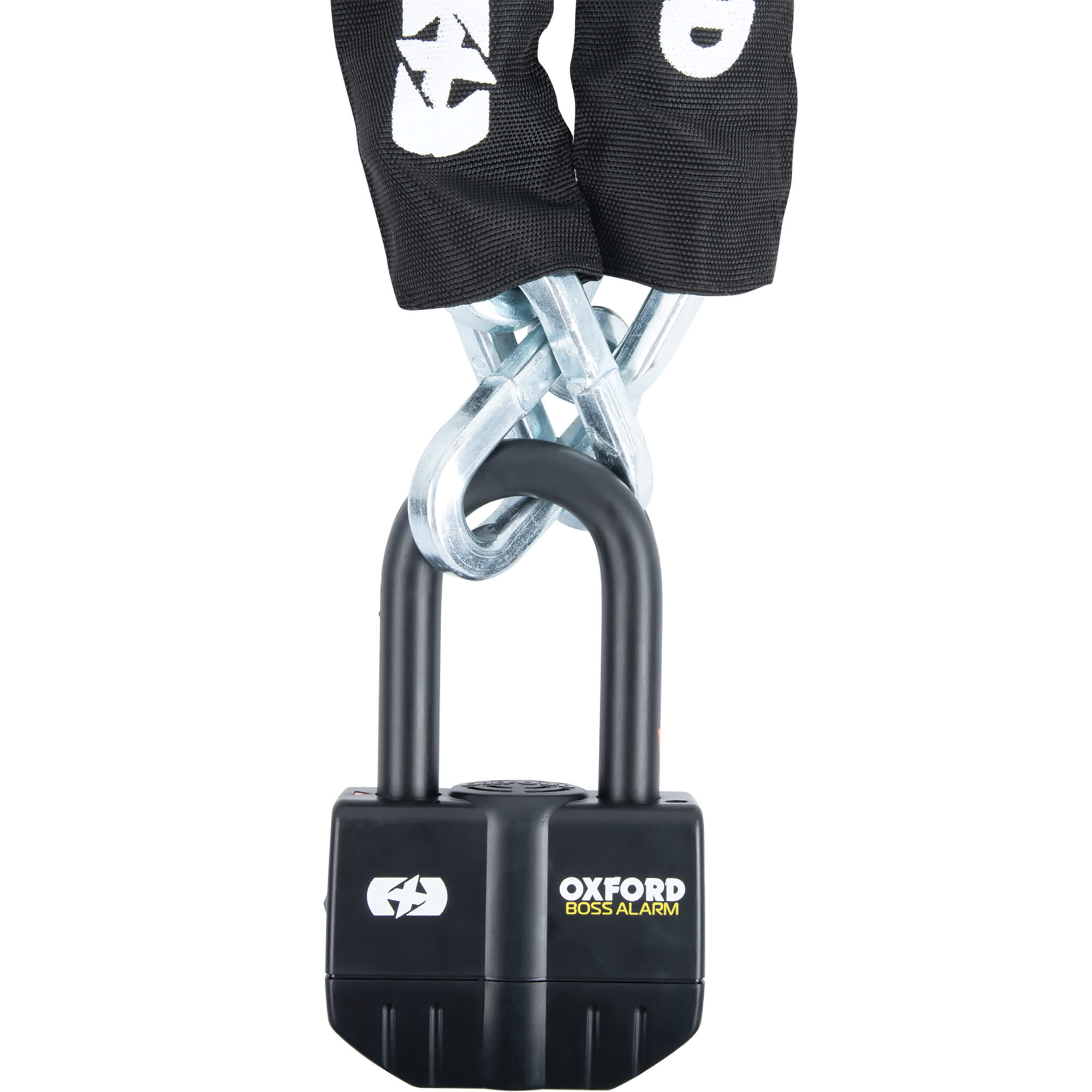 Oxford Oxford Boss Alarm 16mm Lock & 12mm Chain - Black