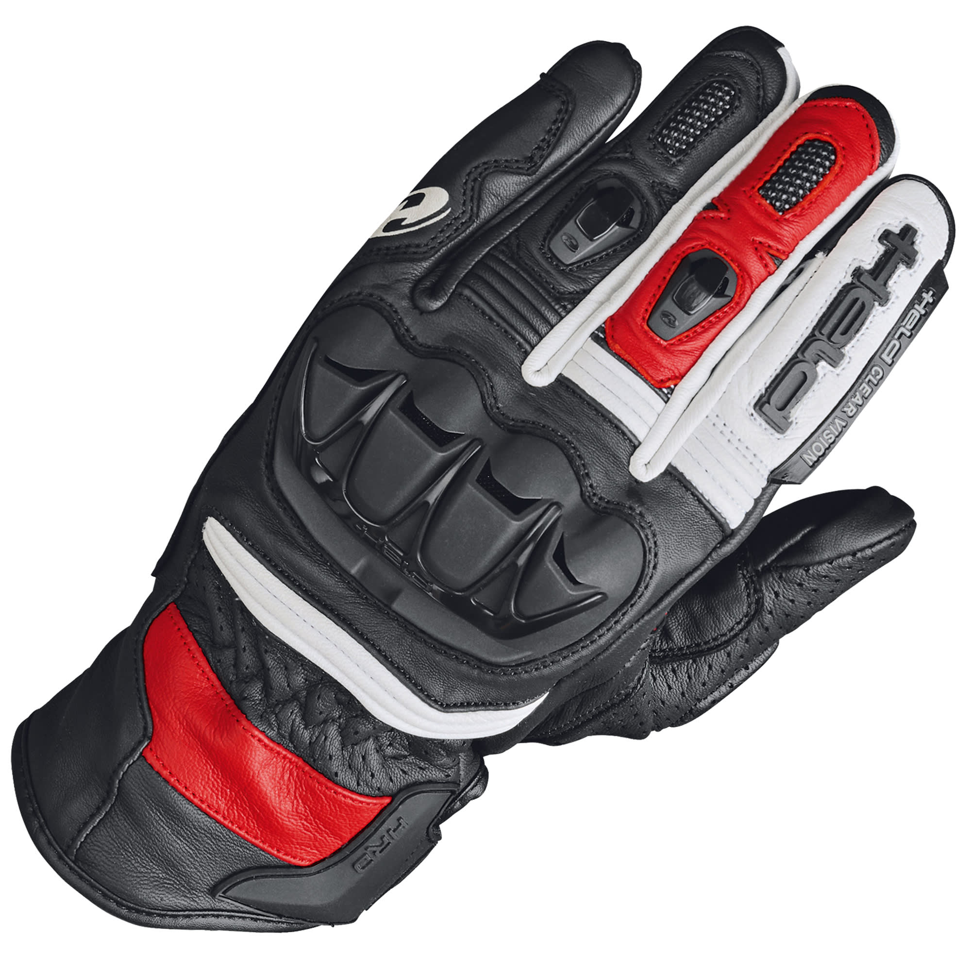 Held Held Misawa Leather Gloves - Black / White / Red