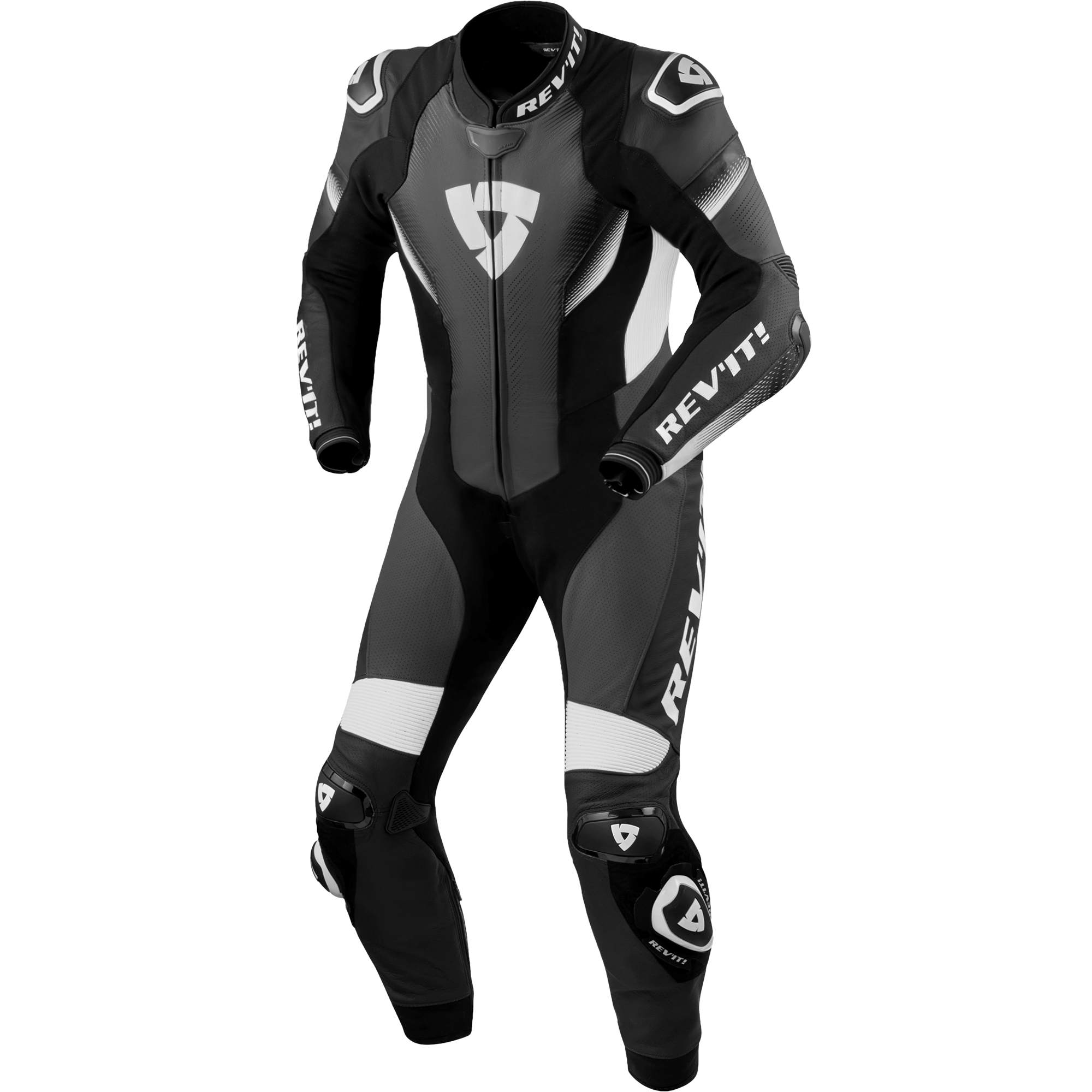 Rev'it Rev'it Control One Piece Leather Suit - Black / White