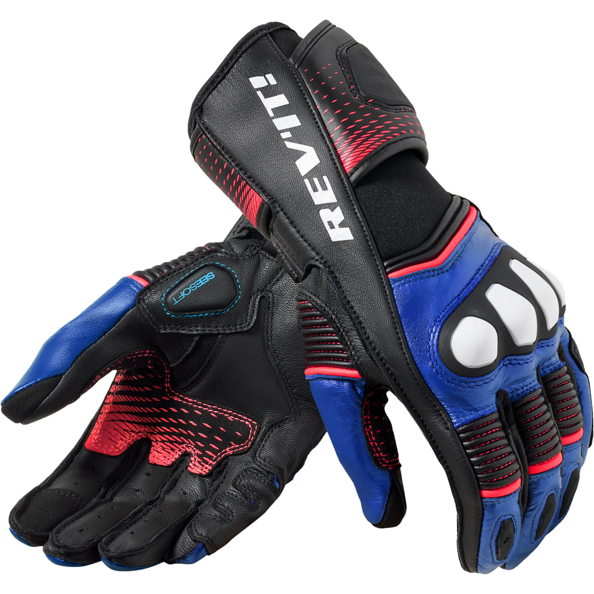 Rev'it Rev'it Ladies Xena 4 Leather Gloves - Black / Blue