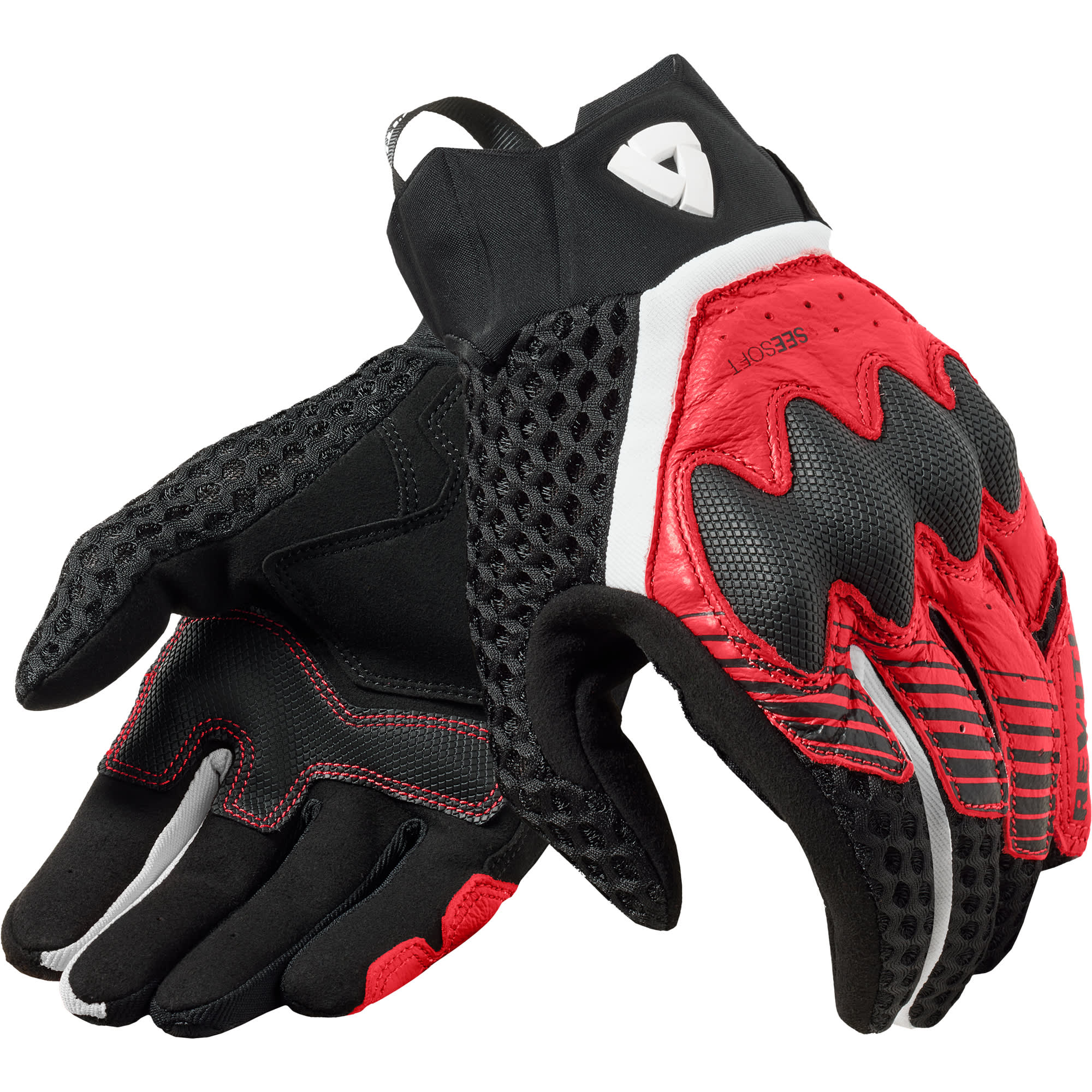 Rev'it Rev'it Veloz Leather Gloves - Black / Red