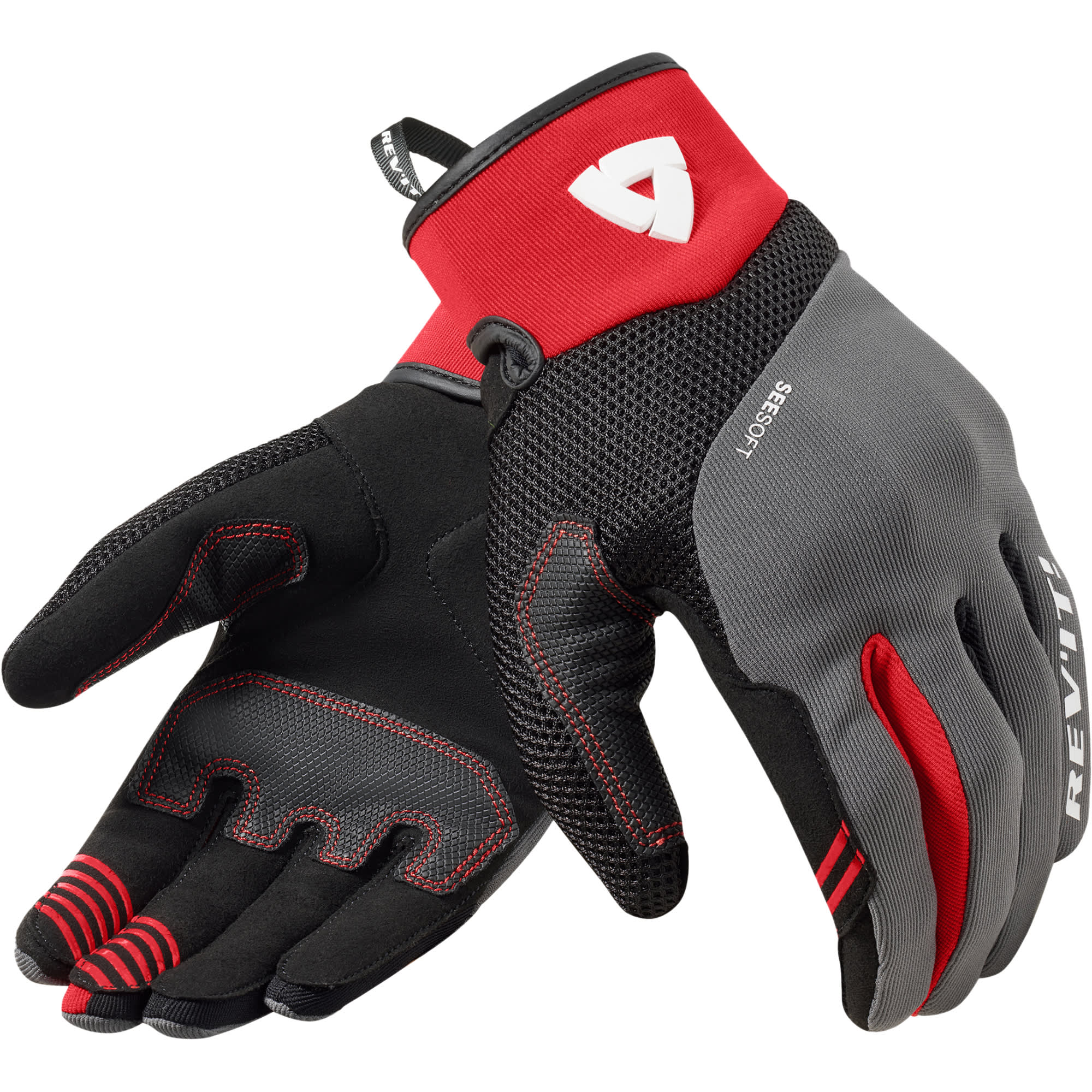 Rev'it Rev'it Endo Textile Gloves - Grey / Red