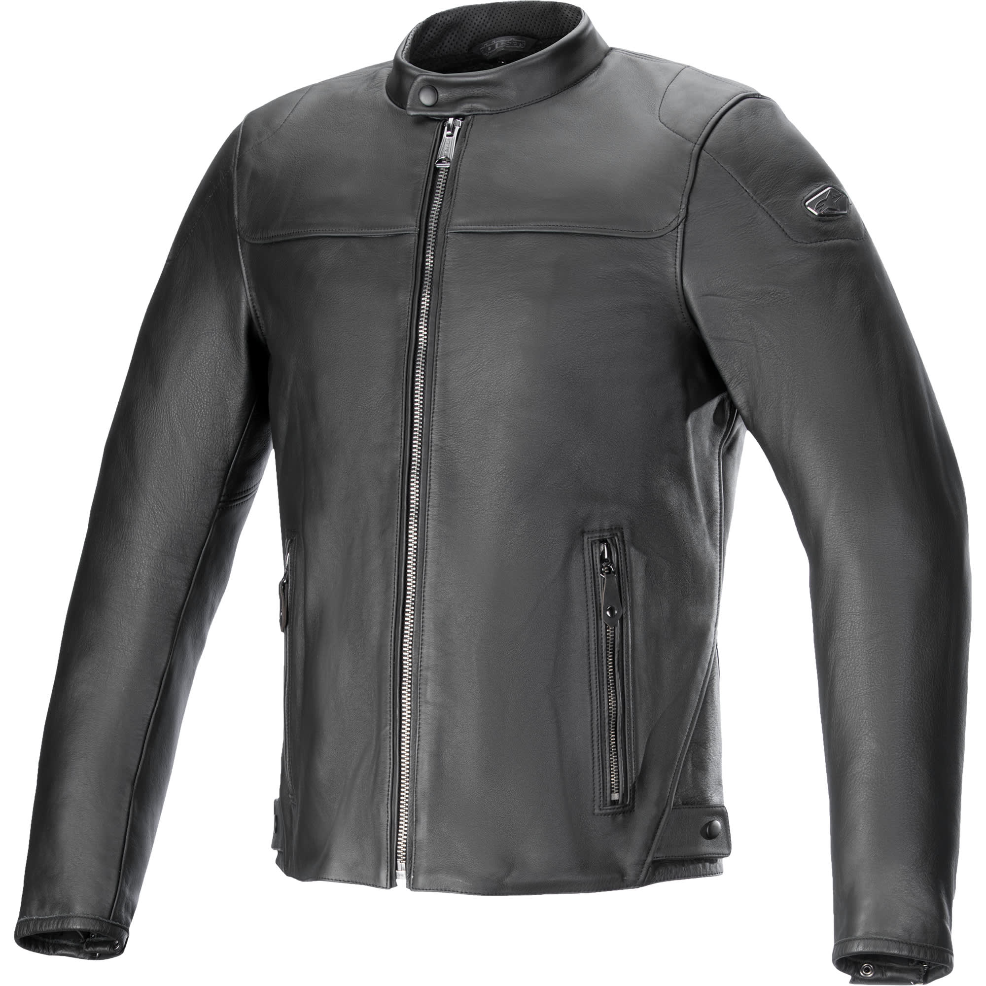 Alpinestars Blacktrack Leather Jacket - Black / Black - FREE UK