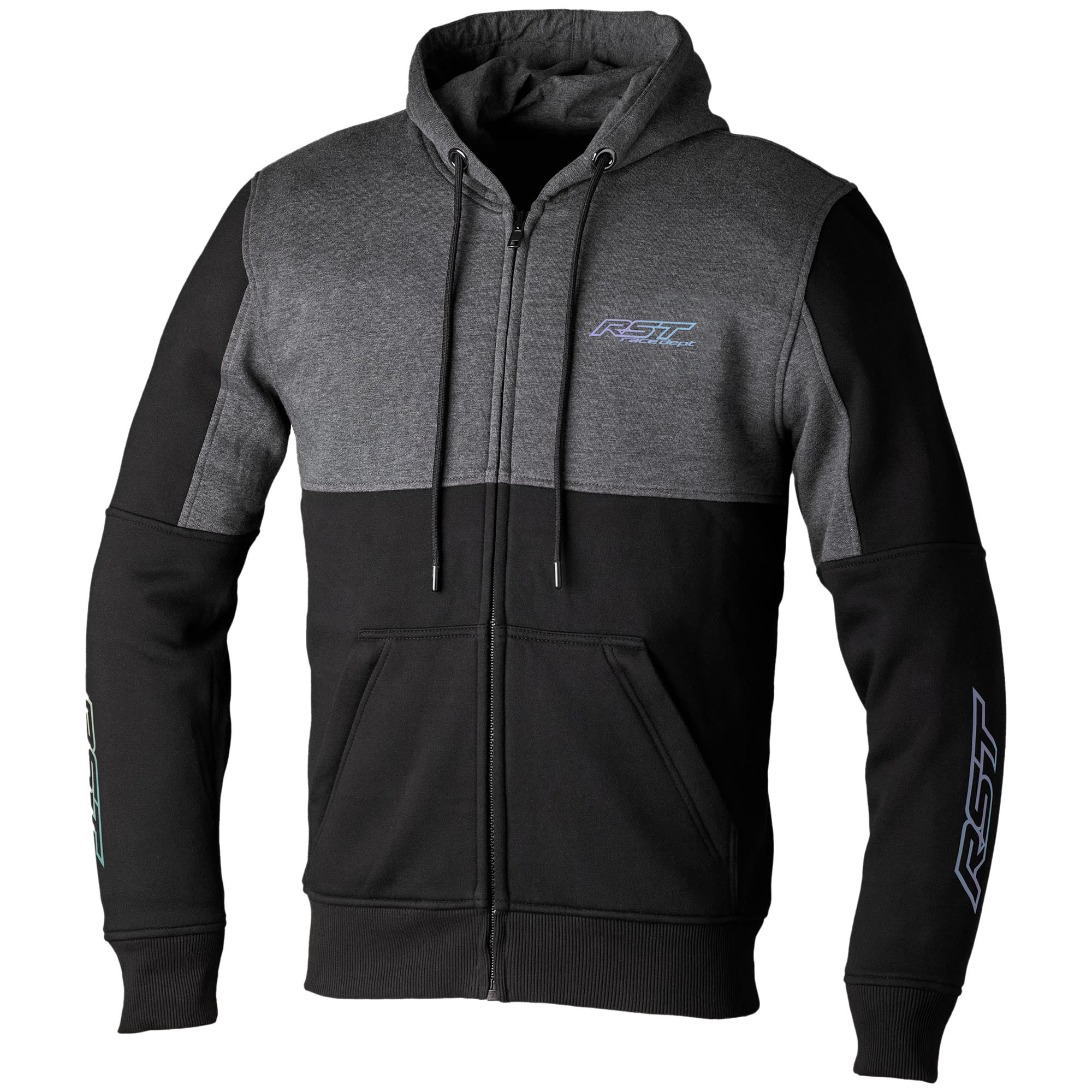 RST RST x Kevlar® Team Zip Through CE Textile Hoodie - Black / Grey