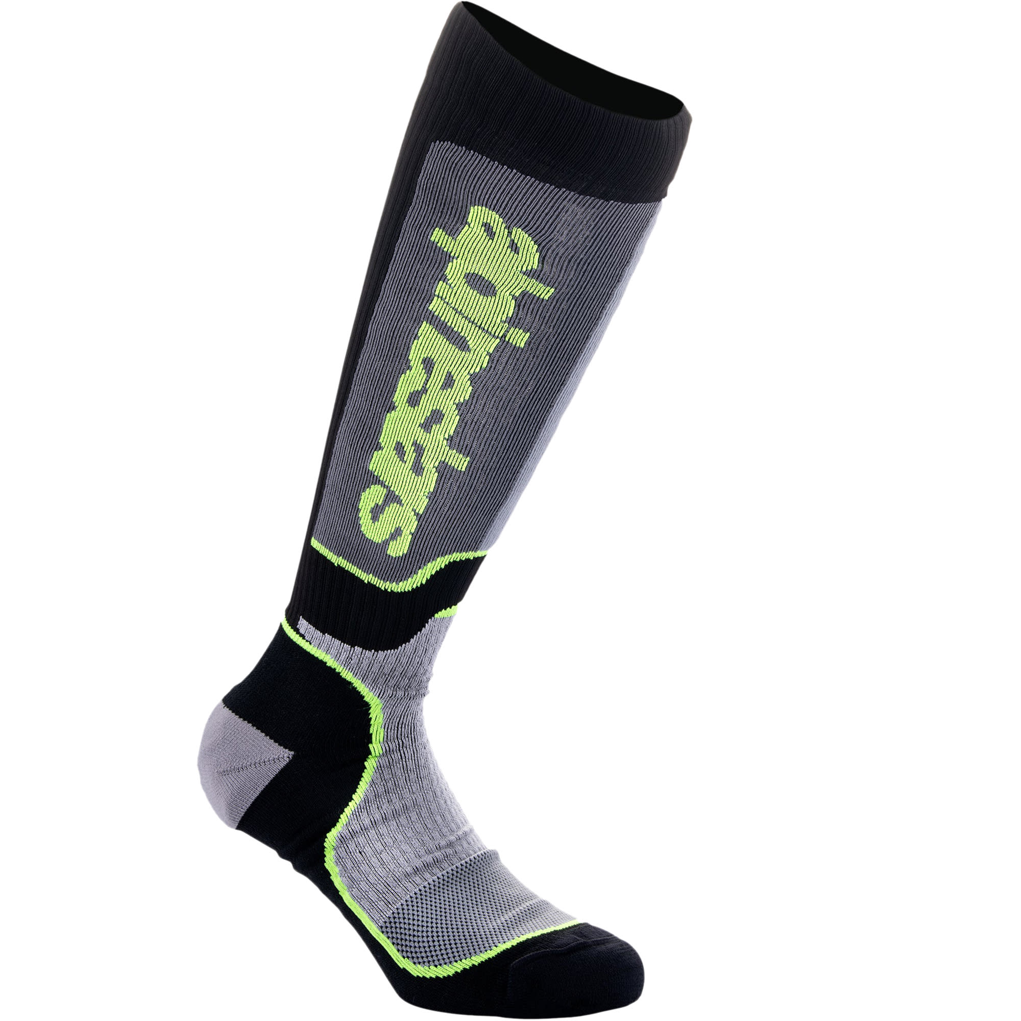 Alpinestars Alpinestars MX Plus Socks - Black / Grey / Yellow Fluo