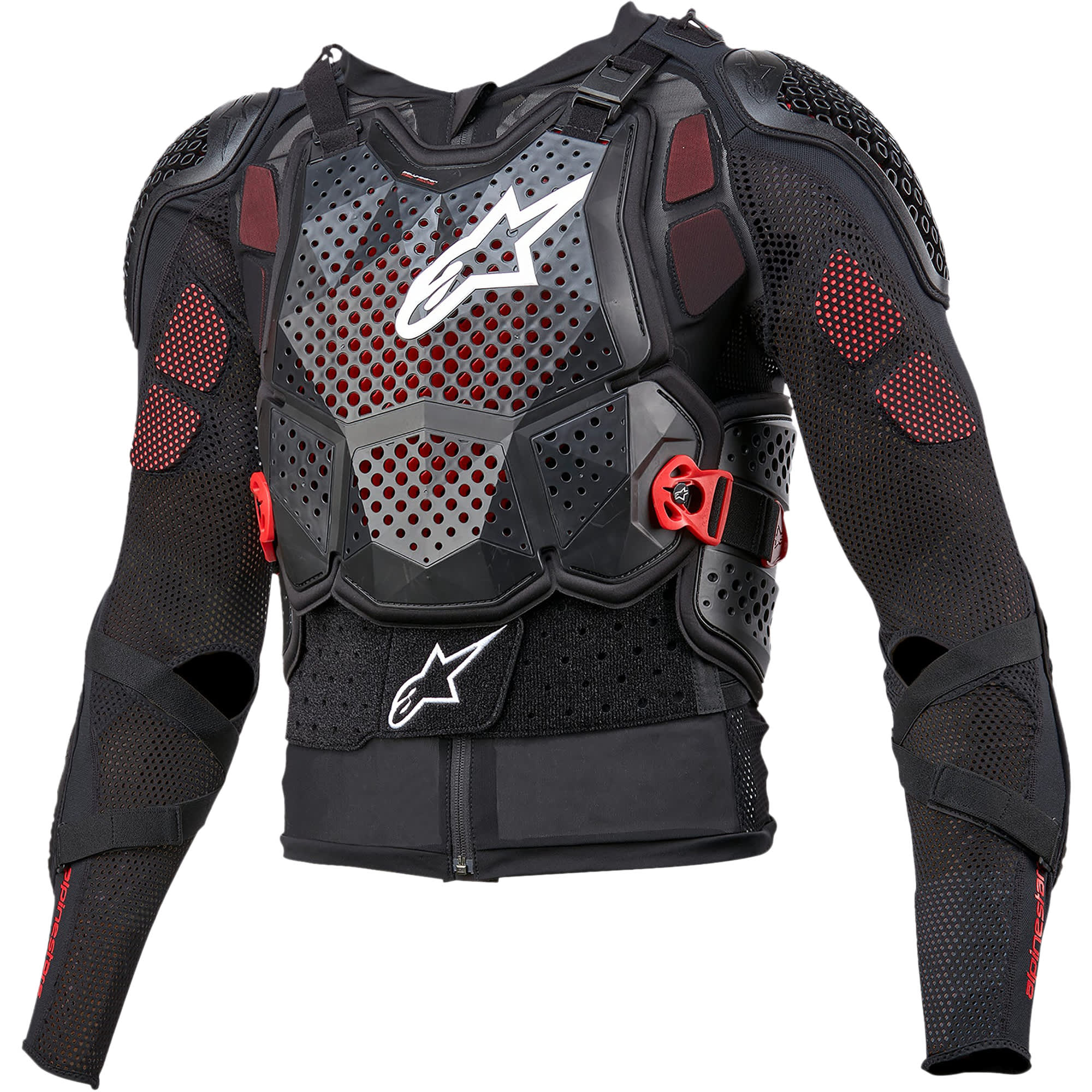 Alpinestars バイクジャケット レッド/ブラックハリケーン Alpinestars Bionic Tech V3 Protection Jacket - Black / White / Red