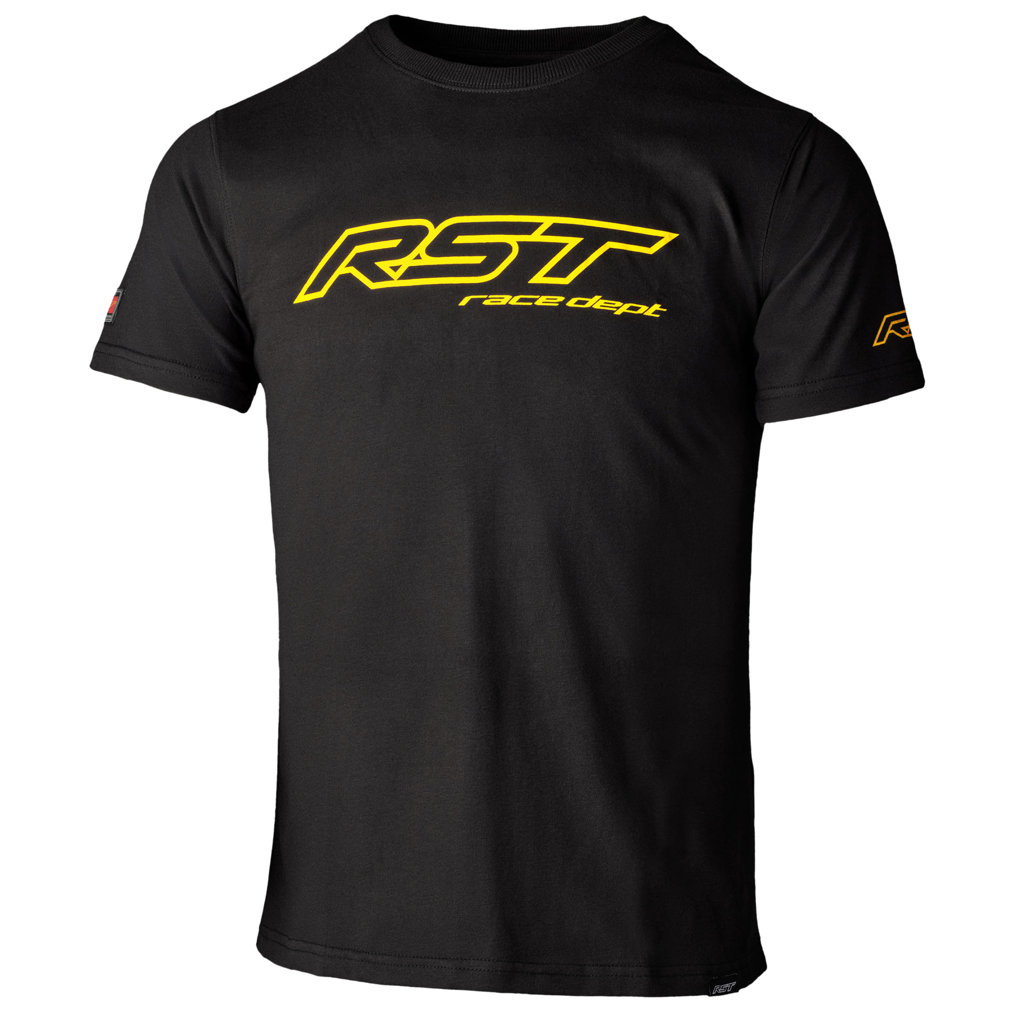 RST RST Race Dept Logo T-Shirt - Black / Flo Yellow