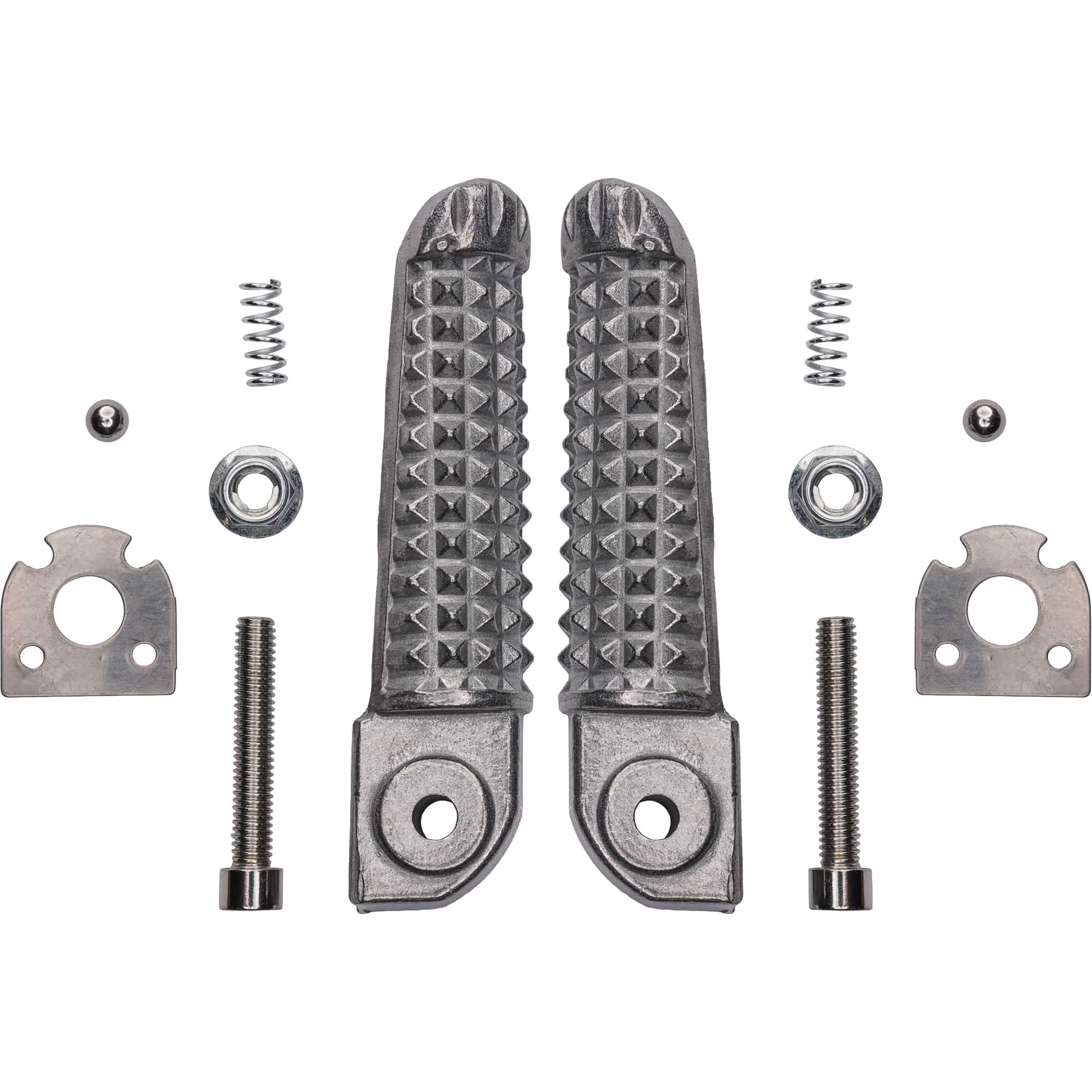 Bike It Bike It OEM Rear Silver Footpegs - Yamaha YZF-R1 / YZF-R6