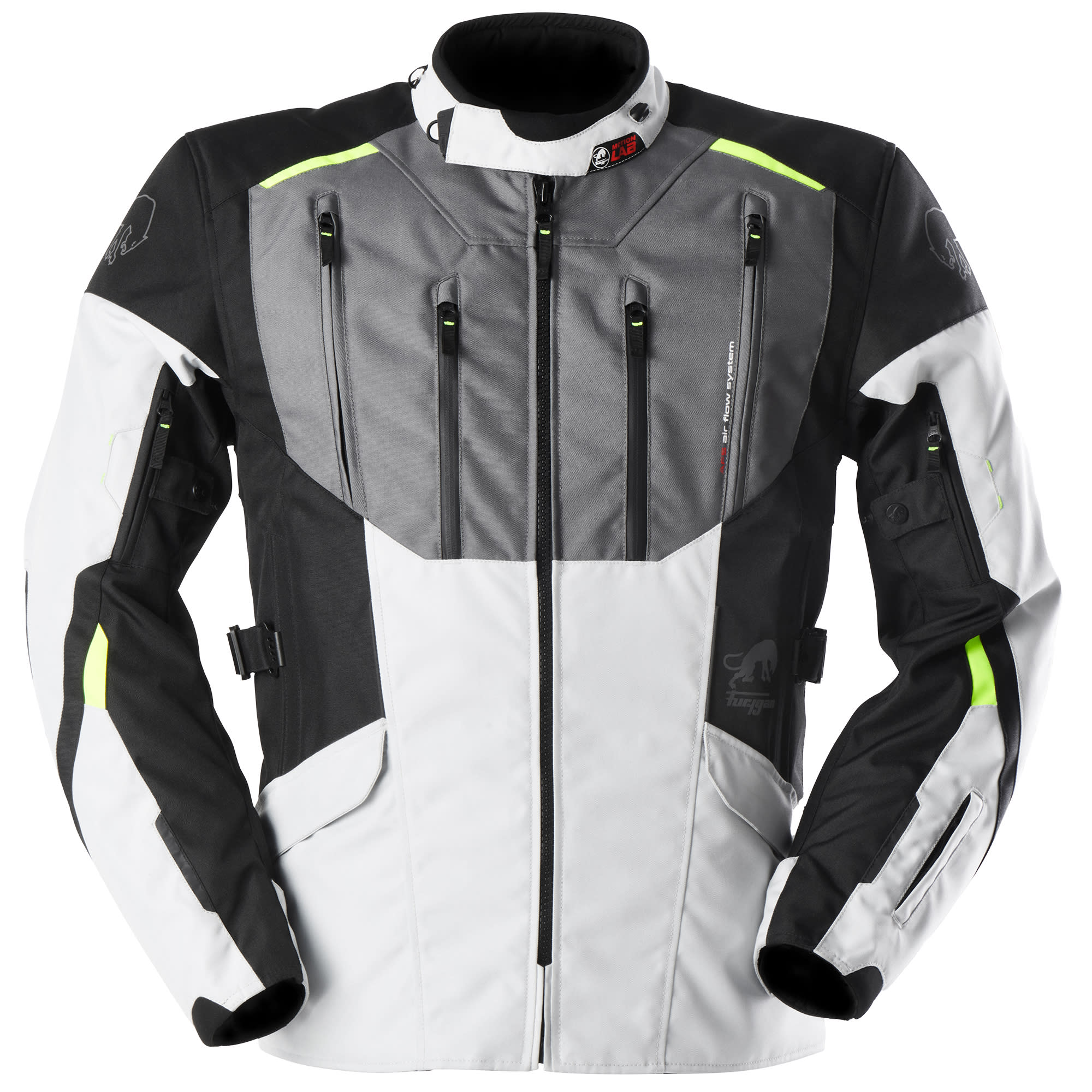 Furygan Furygan Brooks Textile Jacket - Black / Pearl / Anthracite / Fluo