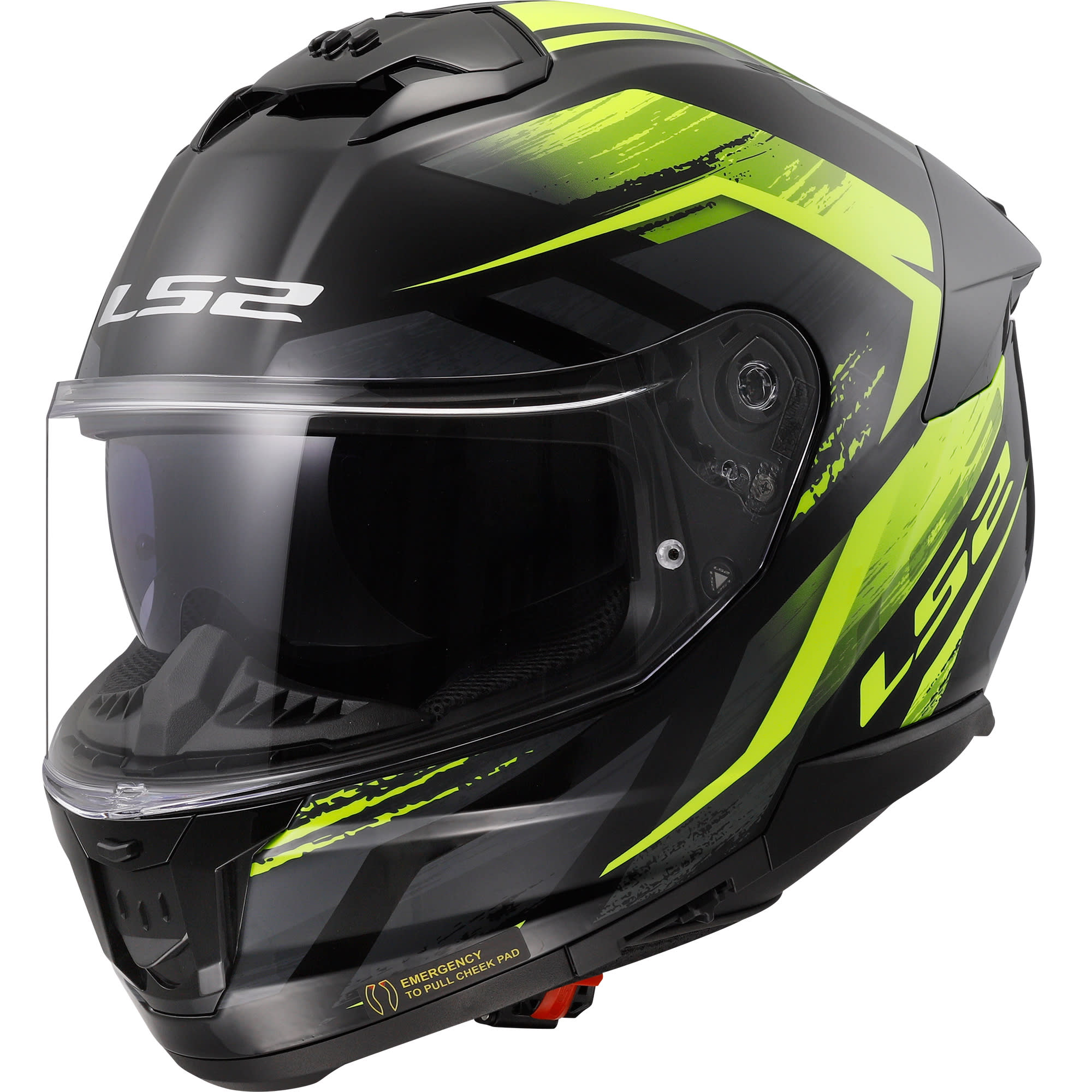 LS2 LS2 Stream II - Fury Black / Hi-Vis Yellow